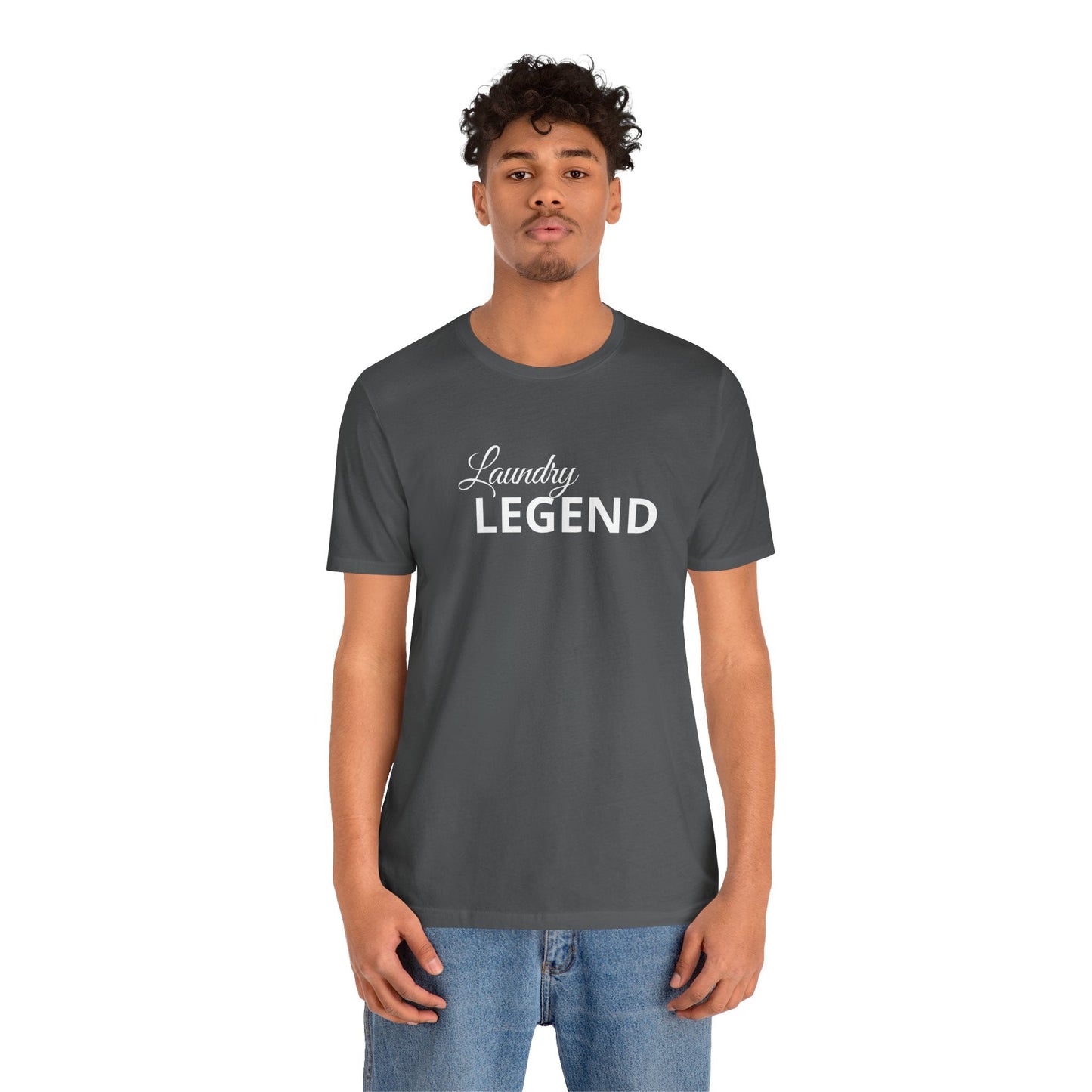 Laundry Legend Unisex Tee – Conquer the Fold in Style! Short Sleeve Cotton Crewneck Great Gift Idea a Little Humor Added to The Day