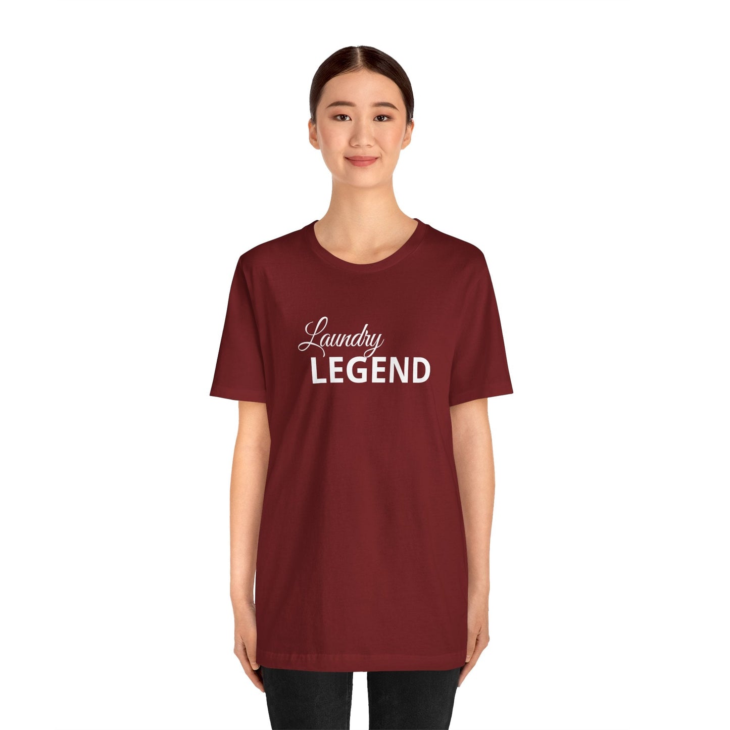 Laundry Legend Unisex Tee – Conquer the Fold in Style! Short Sleeve Cotton Crewneck Great Gift Idea a Little Humor Added to The Day