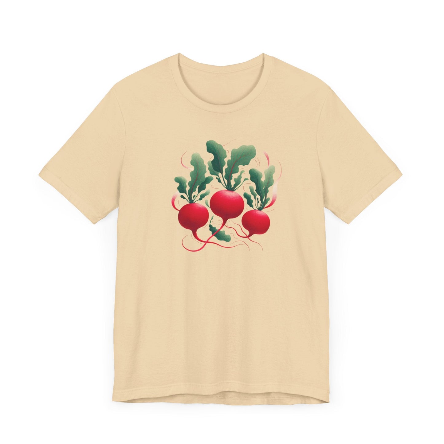 Radish Graphic Tee, Vegetable Screen Print Shirt, Clothing Foodie Gift Graphic Tshirt