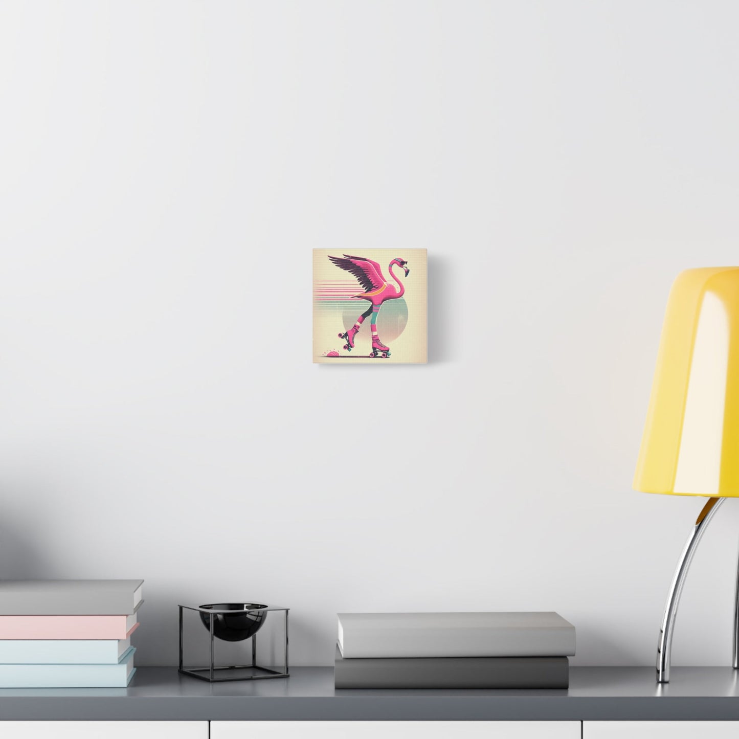 Living Life Right Flamingo Livin' Matte Canvas Picture, Stretched Great Gift, Sister Gift, Mom Gift, Daughter Gift, Mothers Day Gift