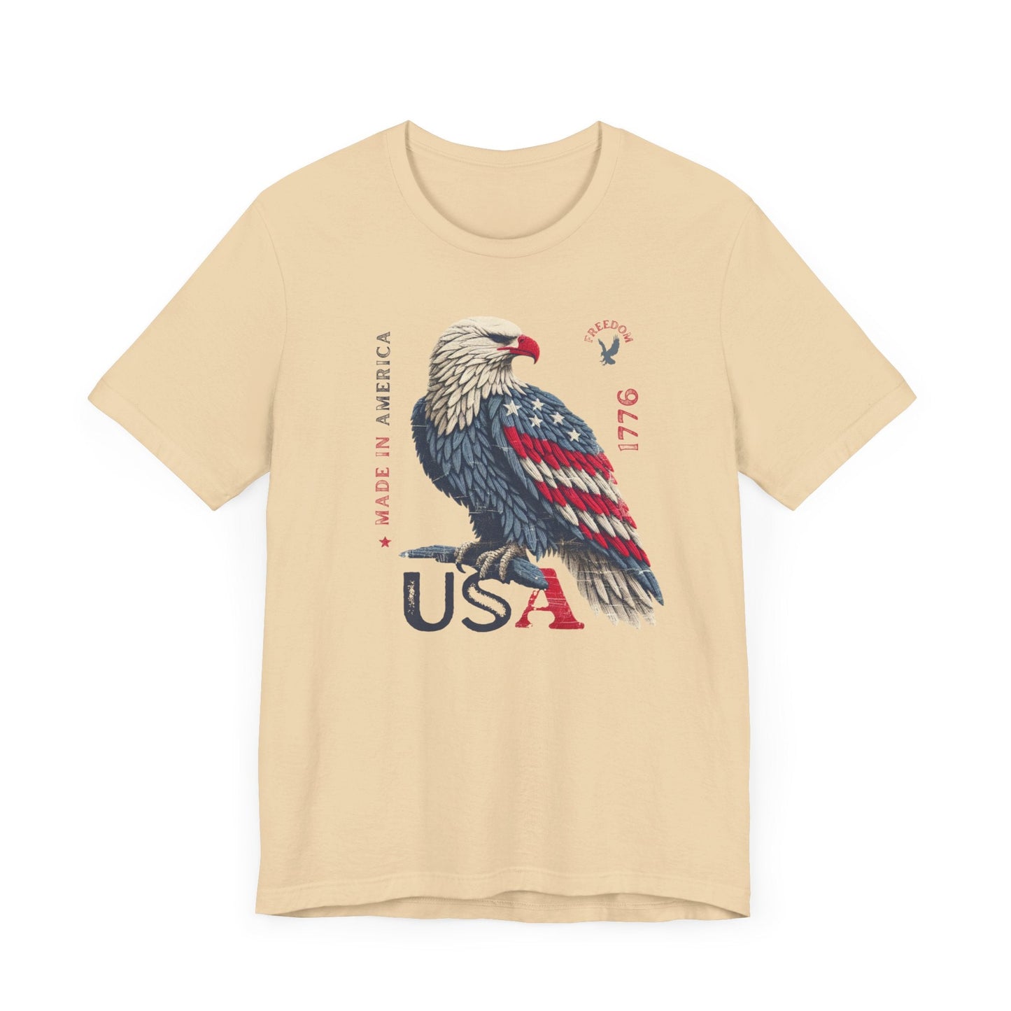 PATRIOTIC USA Made in America 1776 Unisex Jersey Short Sleeve Tee 4th of July, Labor Day, Memorial Day