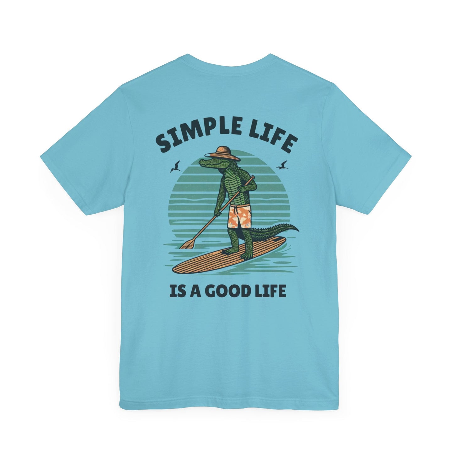 Livin the Simple Life Alligator Graphic Tee Vacation Shirt Beach Vibes Destination Shirt Great Gift Idea