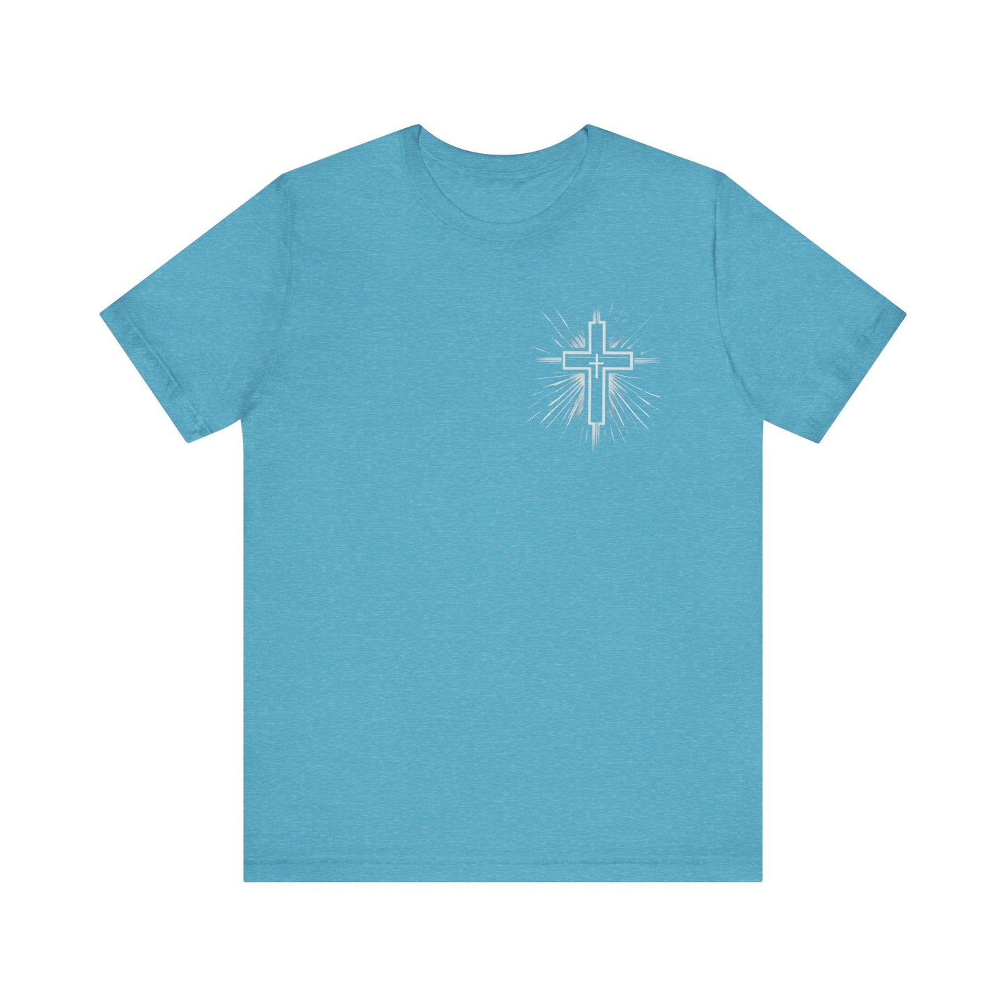 Classic Unisex Jersey Tee with Cross on the Chest: Comfortable & Stylish Tshirt