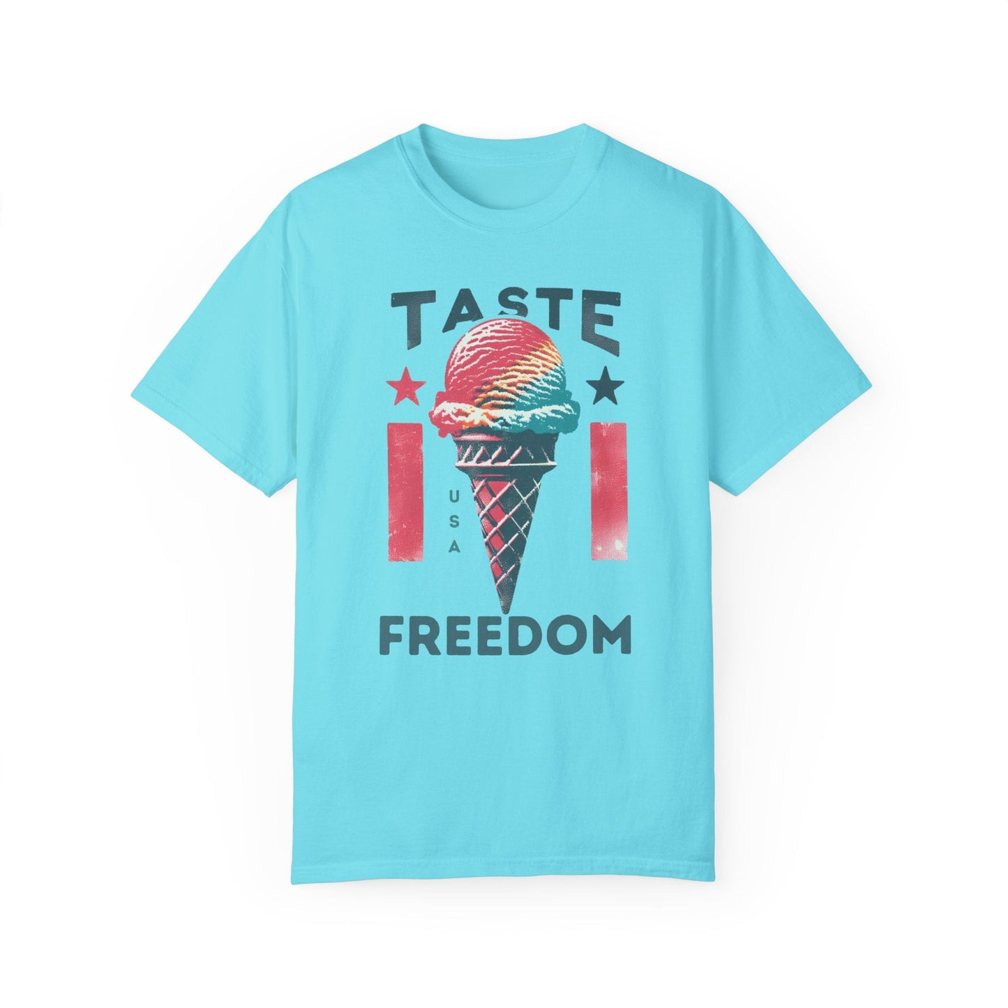 Patriotic Ice Cream Cone Tee - Show Your Spirit with Comfort Colors 1717 4th of July, Labor Day, Memorial Day