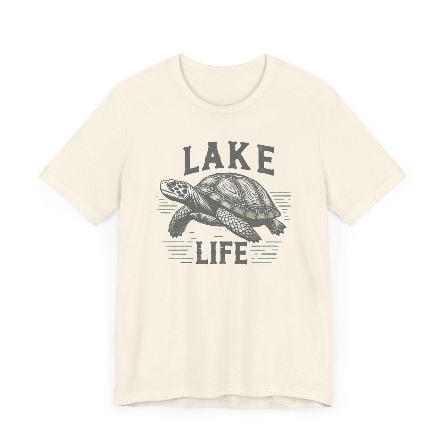 Living With The Turtle Lake Life Jersey Short Sleeve Tee - Soft Cotton Classic Nature Great Gift, Husband Gift, Wife Gift Fishing Shirt