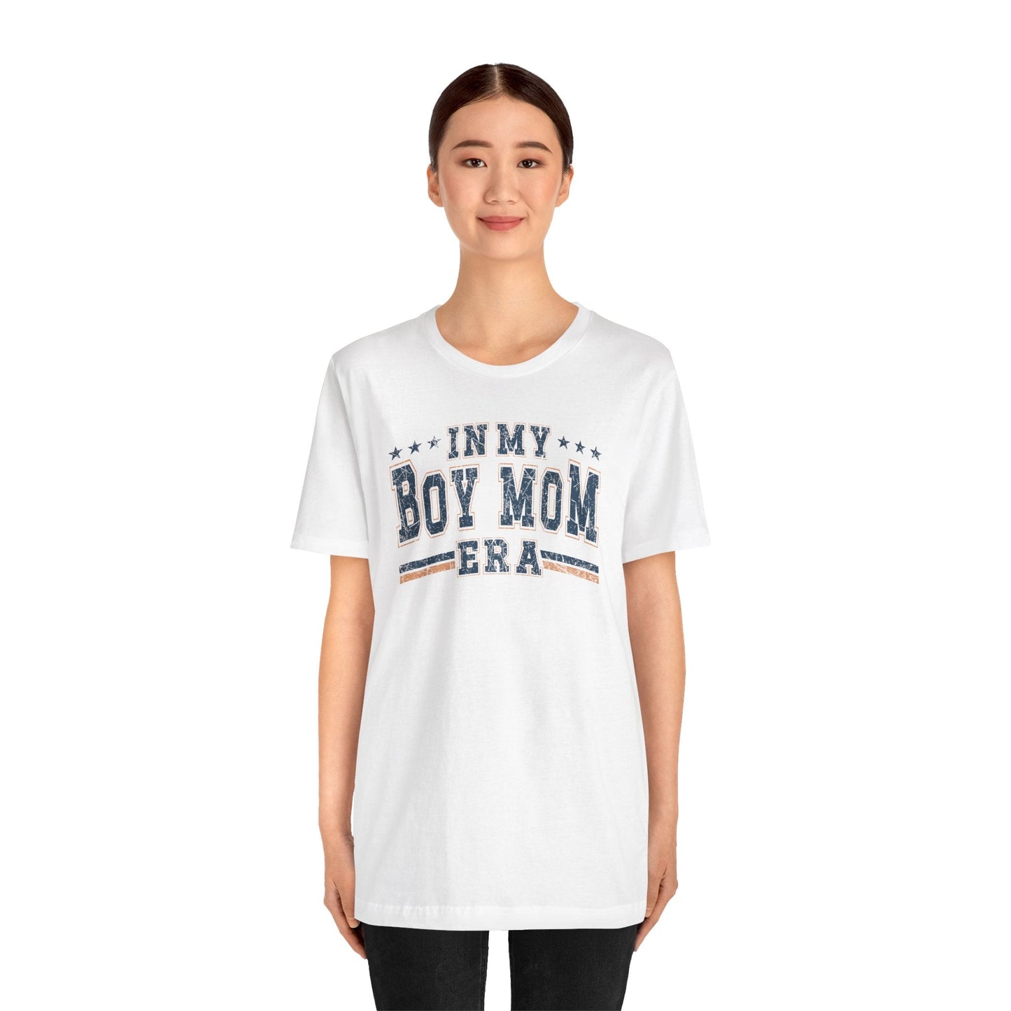 In My Boy Mom Era Tee – Comfortable & Stylish Womens Short Sleeve Crewneck Cotton T-Shirt Mom Gift, Mothers Day Gift