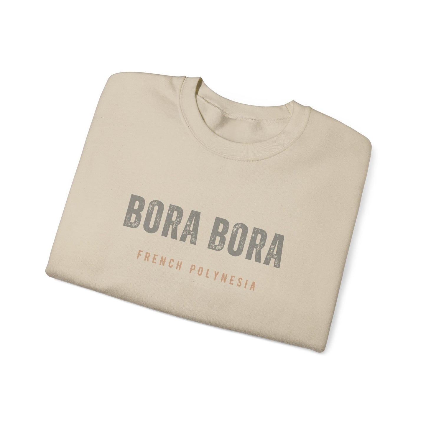 Bora Bora Unisex Heavy Blend Crewneck Sweatshirt Cozy and Durable Comfort Vacation Travel Destination Shirt Great Gift