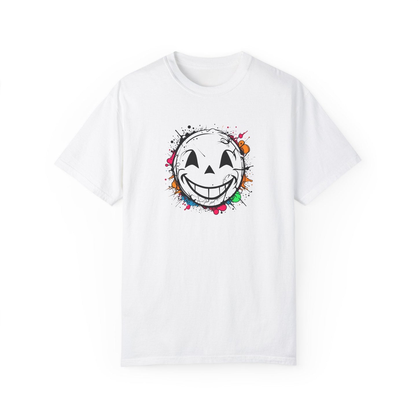 Graffiti Style Smiley Face Unisex Garment-Dyed T-Shirt Comfort Colors Great Gift Idea Stylish and Trending