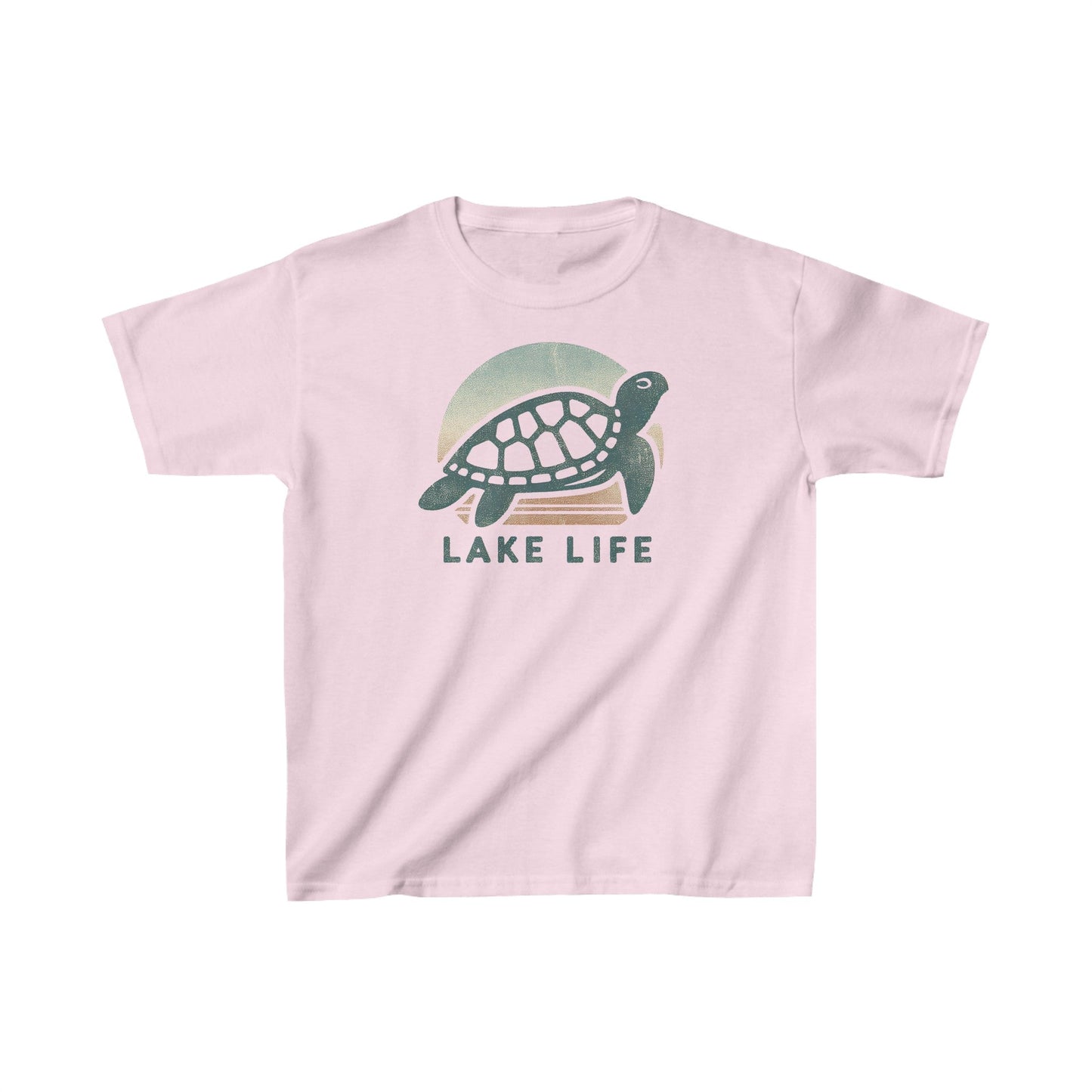 Lake Life Turtle Kids Heavy Cotton Tee - Durable & Comfy Shirt Camping, Hiking, Outdoor Adventures, Toddler, Boy Gift, Girl Gift