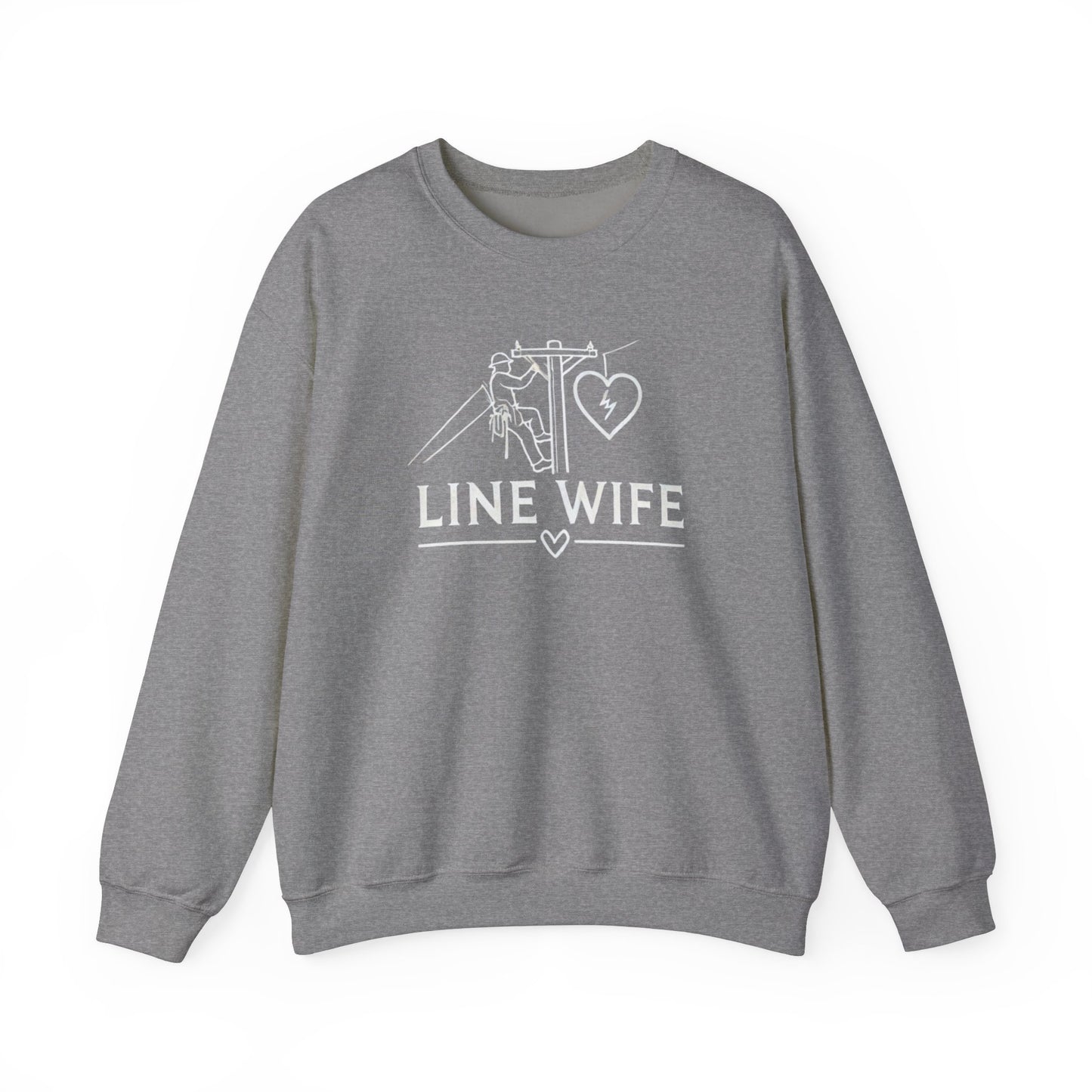 Lineman Linewife Graphic Crewneck Sweatshirt Lineman's Wife Sweatshirt Life of Lineman Sweatshirt Line Wife Sweatshirt