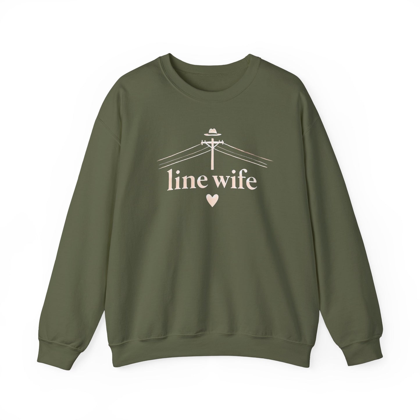 Lineman & Linewife Graphic Crewneck Sweatshirt Lineman's Wife Sweatshirt Life of Lineman Sweatshirt Line Wife Sweatshirt