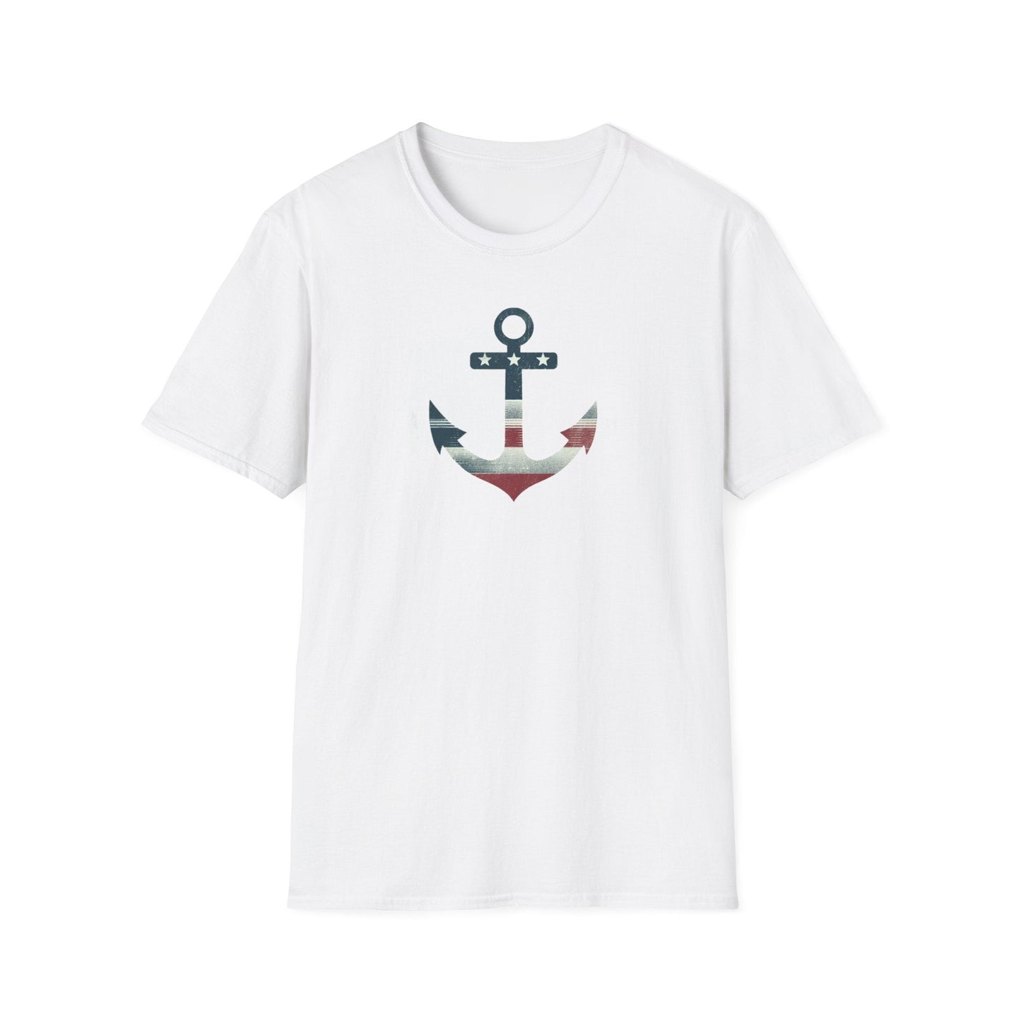 Patriotic Tee Stylish Nautical Seaside Anchor Tee | Unisex Soft-Style Comfort Shirt Great Gift, Husband Gift, Boyfriend Gift, Boat shirt