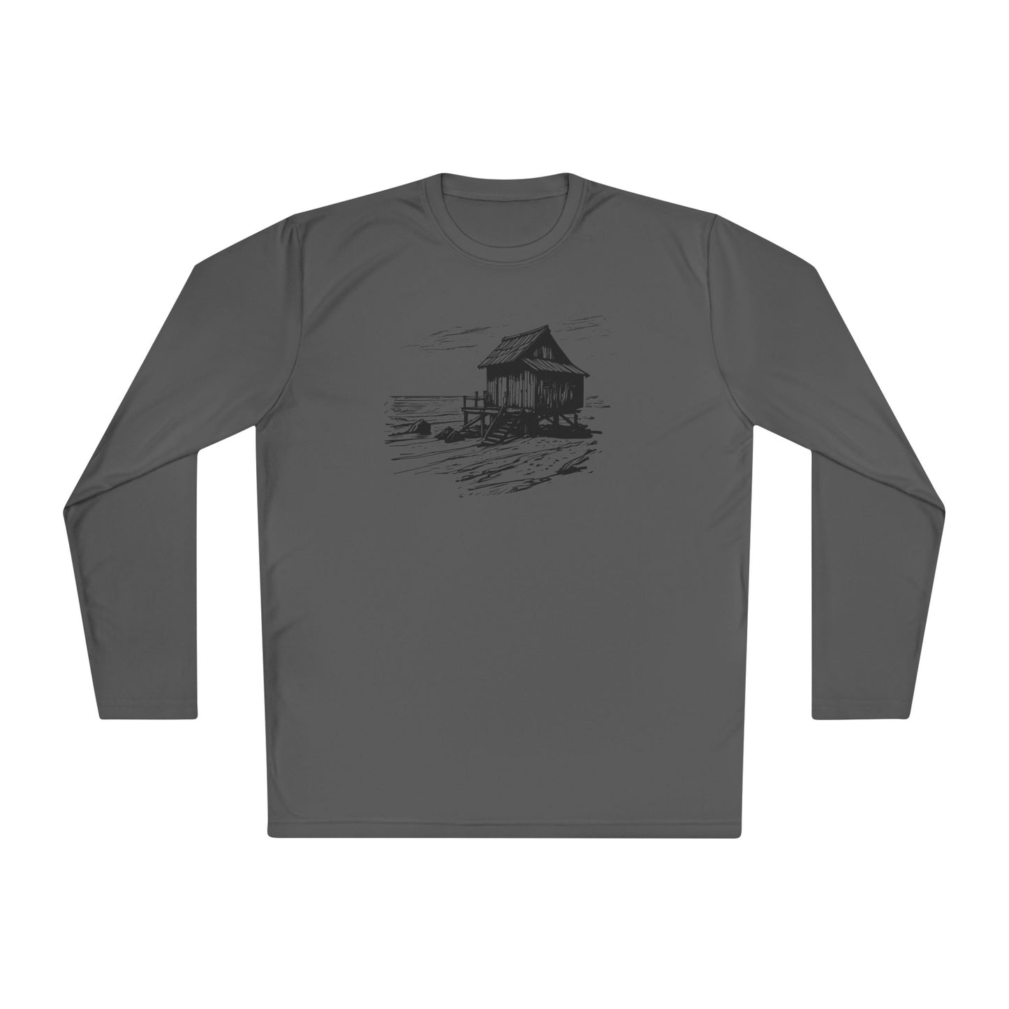 Island Hut Minimalist Long Sleeve UV Protection Shirt  Tropical Vibes Unisex Tee