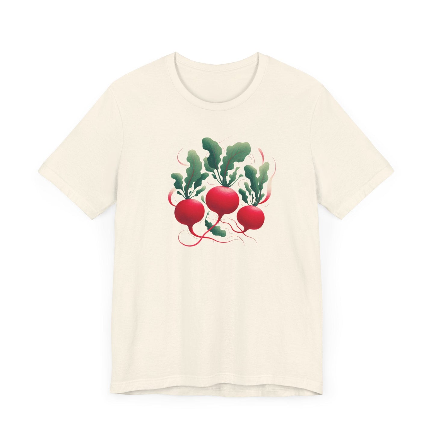 Radish Graphic Tee, Vegetable Screen Print Shirt, Clothing Foodie Gift Graphic Tshirt