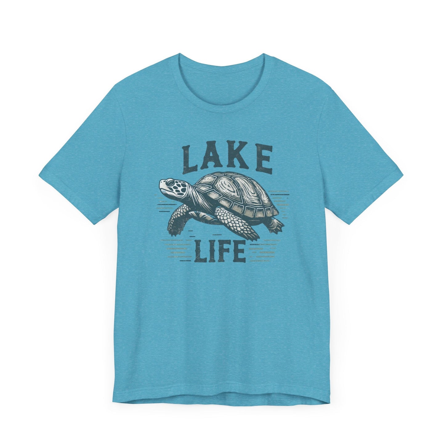 Living With The Turtle Lake Life Jersey Short Sleeve Tee - Soft Cotton Classic Nature Great Gift, Husband Gift, Wife Gift Fishing Shirt