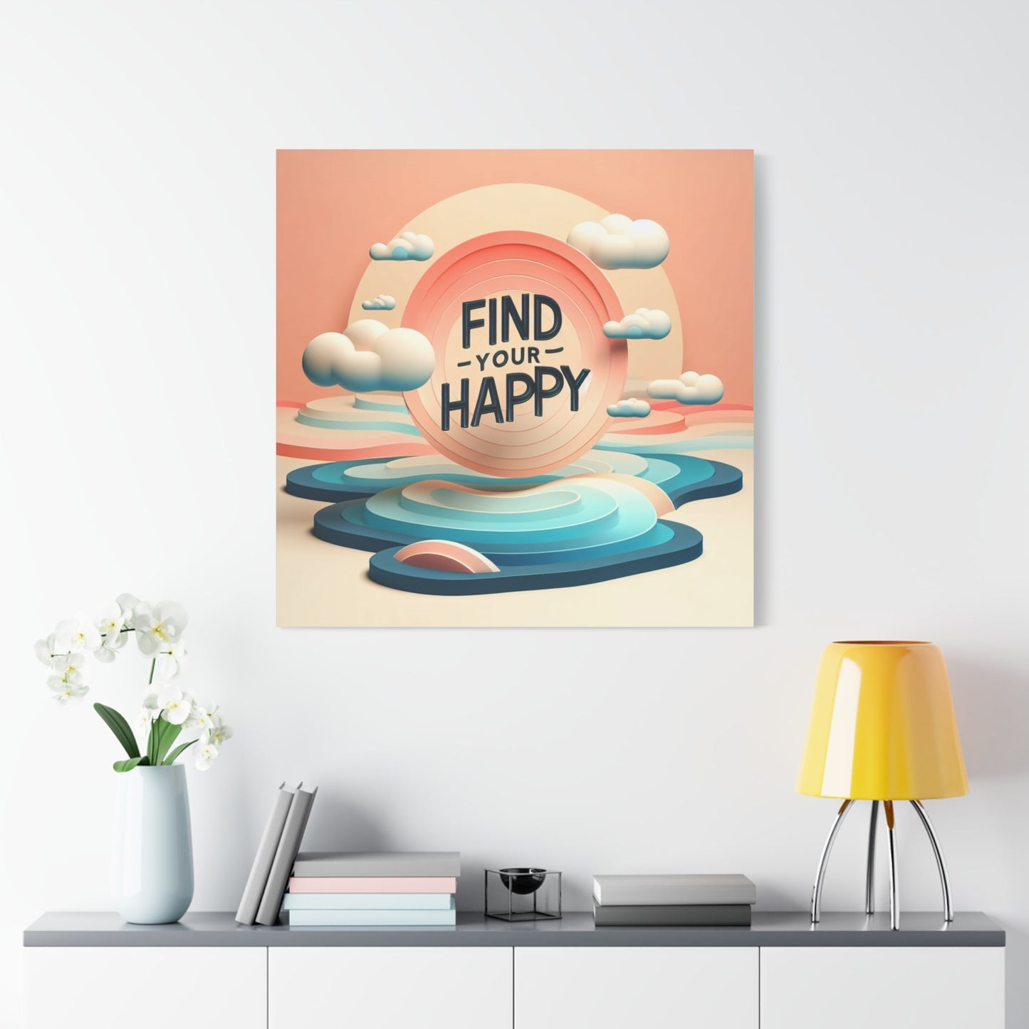 Find Your Happy Matte Canvas Picture, Stretched Great Gift, Sister Gift, Mom Gift, Daughter Gift, Mothers Day Gift