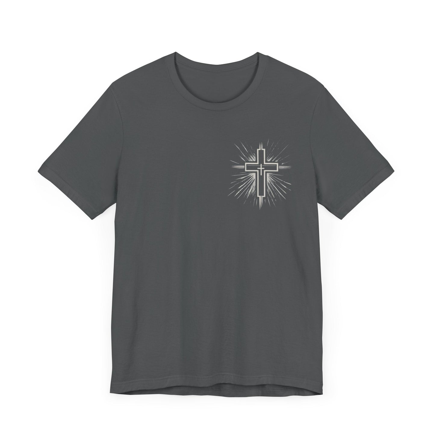 Classic Unisex Jersey Tee with Cross on the Chest: Comfortable & Stylish Tshirt