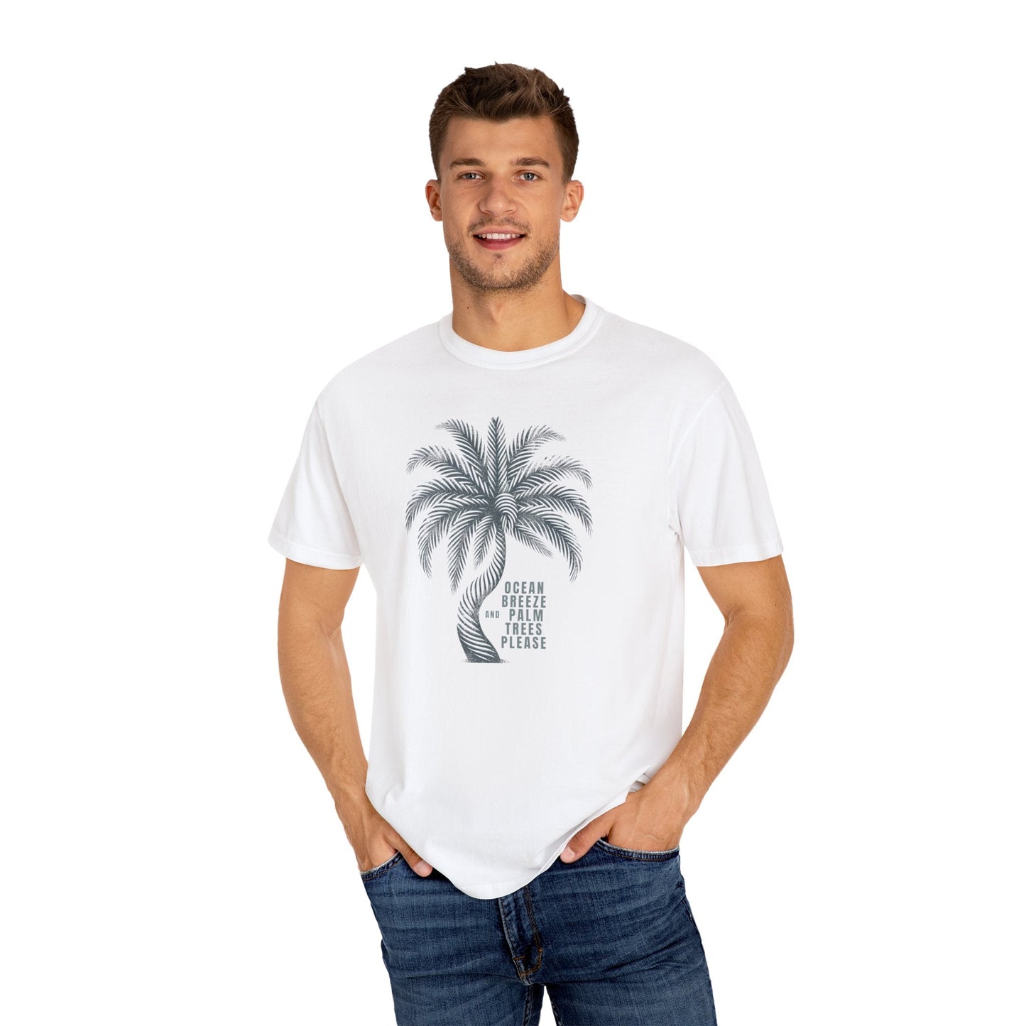 Ocean Breeze & Palm Trees: Enjoy Comfort with Our Cozy Cotton Tee Great Gift Tshirt