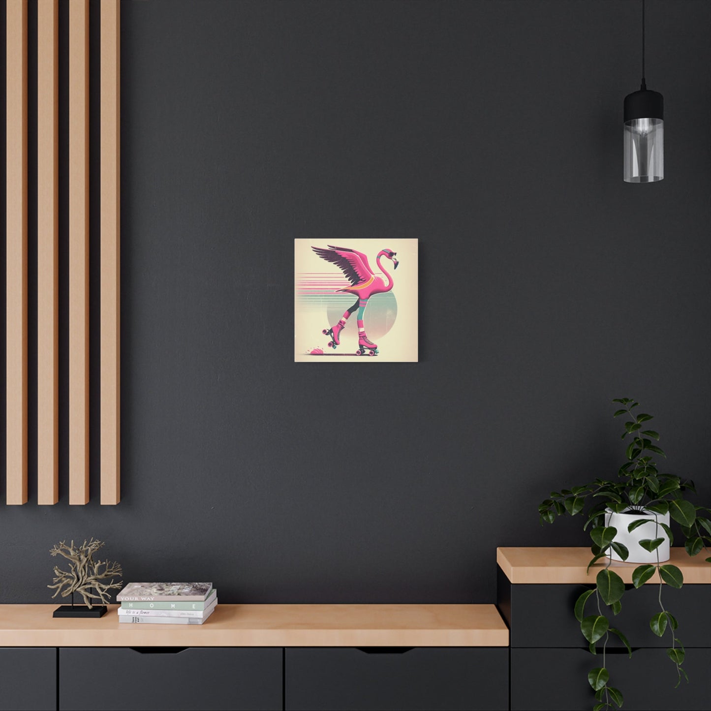 Living Life Right Flamingo Livin' Matte Canvas Picture, Stretched Great Gift, Sister Gift, Mom Gift, Daughter Gift, Mothers Day Gift