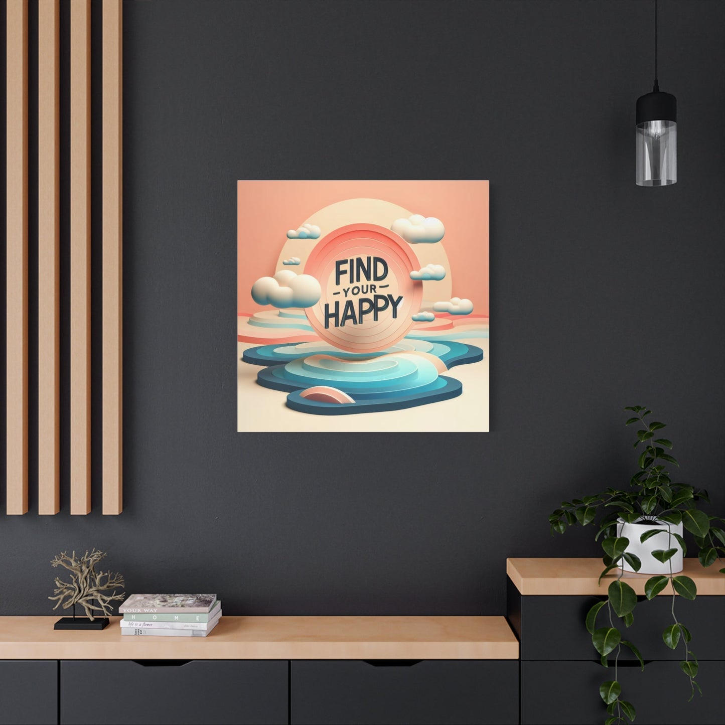 Find Your Happy Matte Canvas Picture, Stretched Great Gift, Sister Gift, Mom Gift, Daughter Gift, Mothers Day Gift