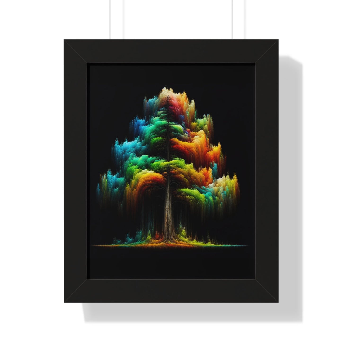 Colorful Tree Framed Vertical Poster | Premium Quality | Black Frame Great Gift, Outdoor Enthusiast, Husband Gift, Teacher Gift, Wife Gift