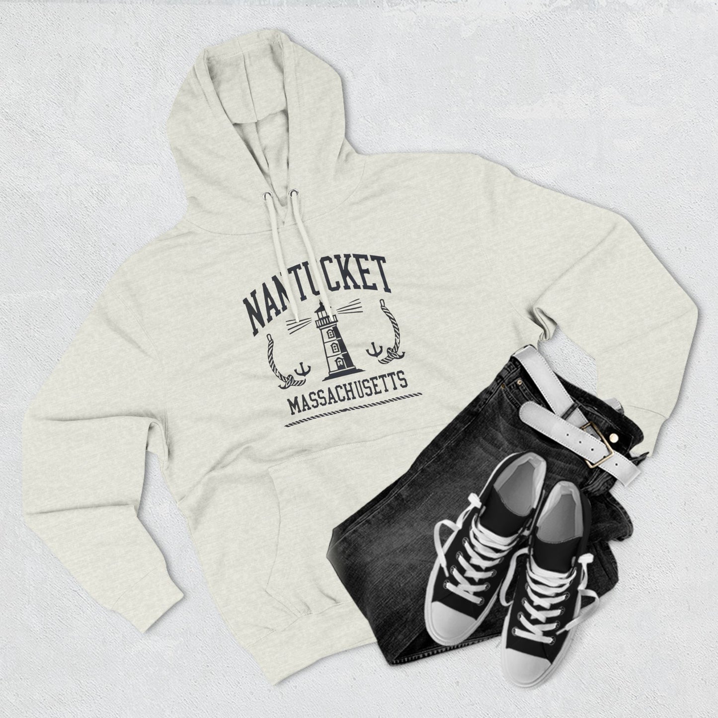 Nantucket Massachusetts Graphic Sweatshirt Coastal-Inspired Pullover