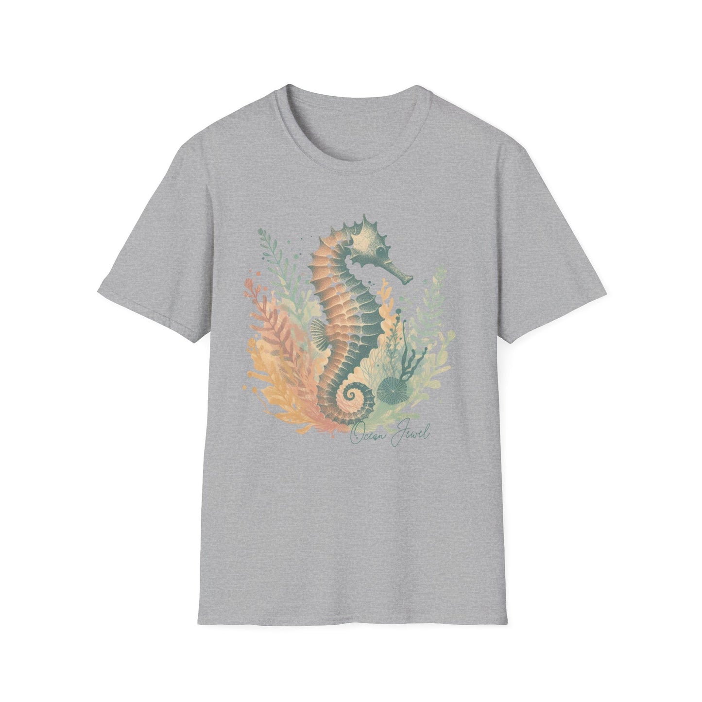 Ocean Jewel Beautiful Seahorse Unisex Soft-Style T-Shirt