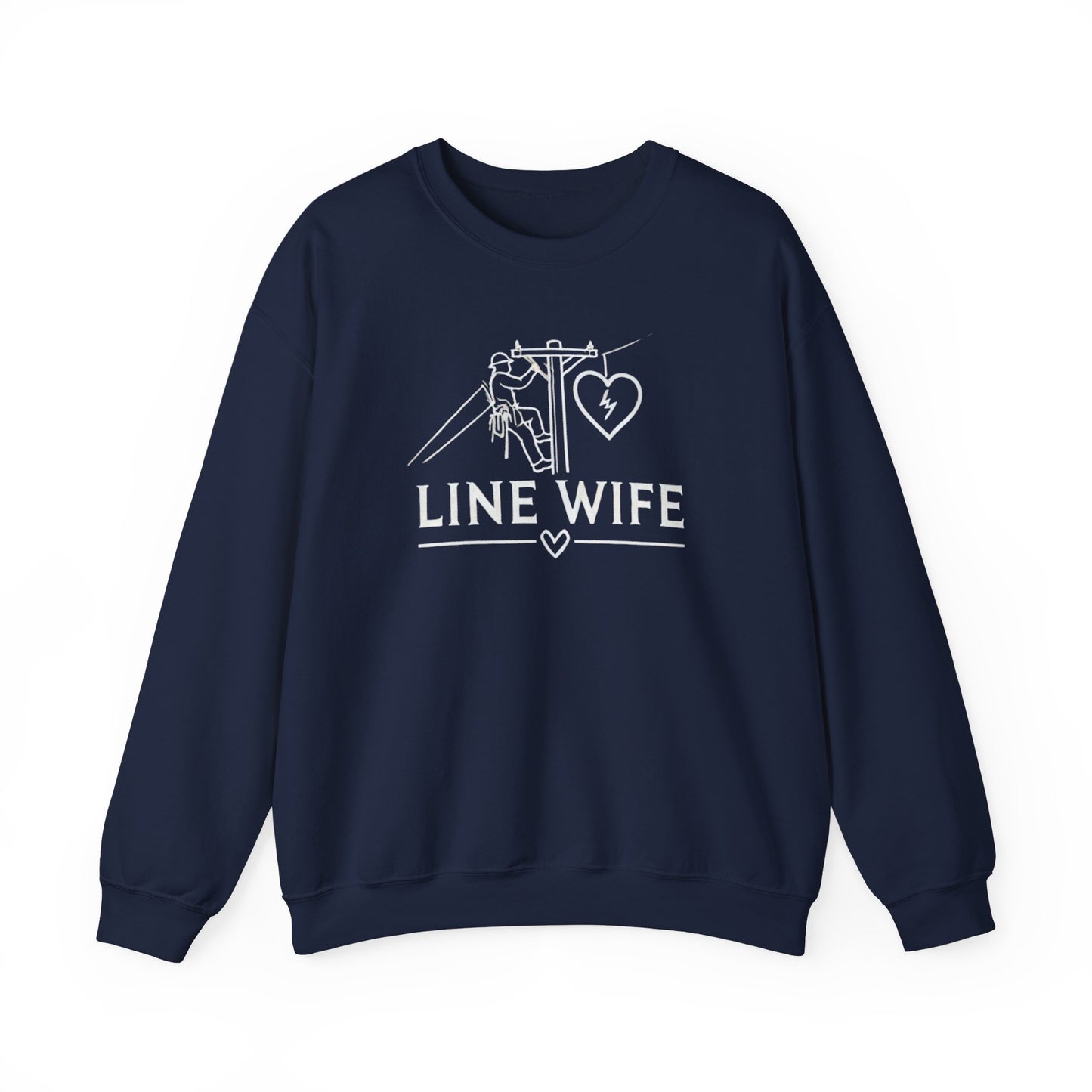 Lineman Linewife Graphic Crewneck Sweatshirt Lineman's Wife Sweatshirt Life of Lineman Sweatshirt Line Wife Sweatshirt