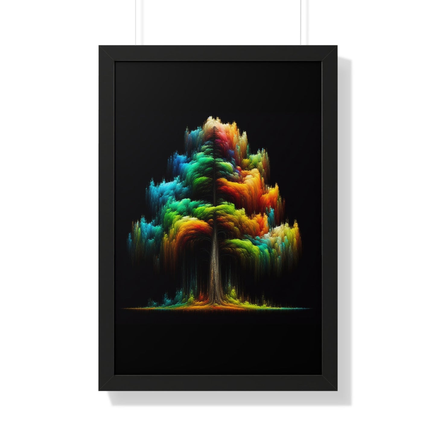 Colorful Tree Framed Vertical Poster | Premium Quality | Black Frame Great Gift, Outdoor Enthusiast, Husband Gift, Teacher Gift, Wife Gift