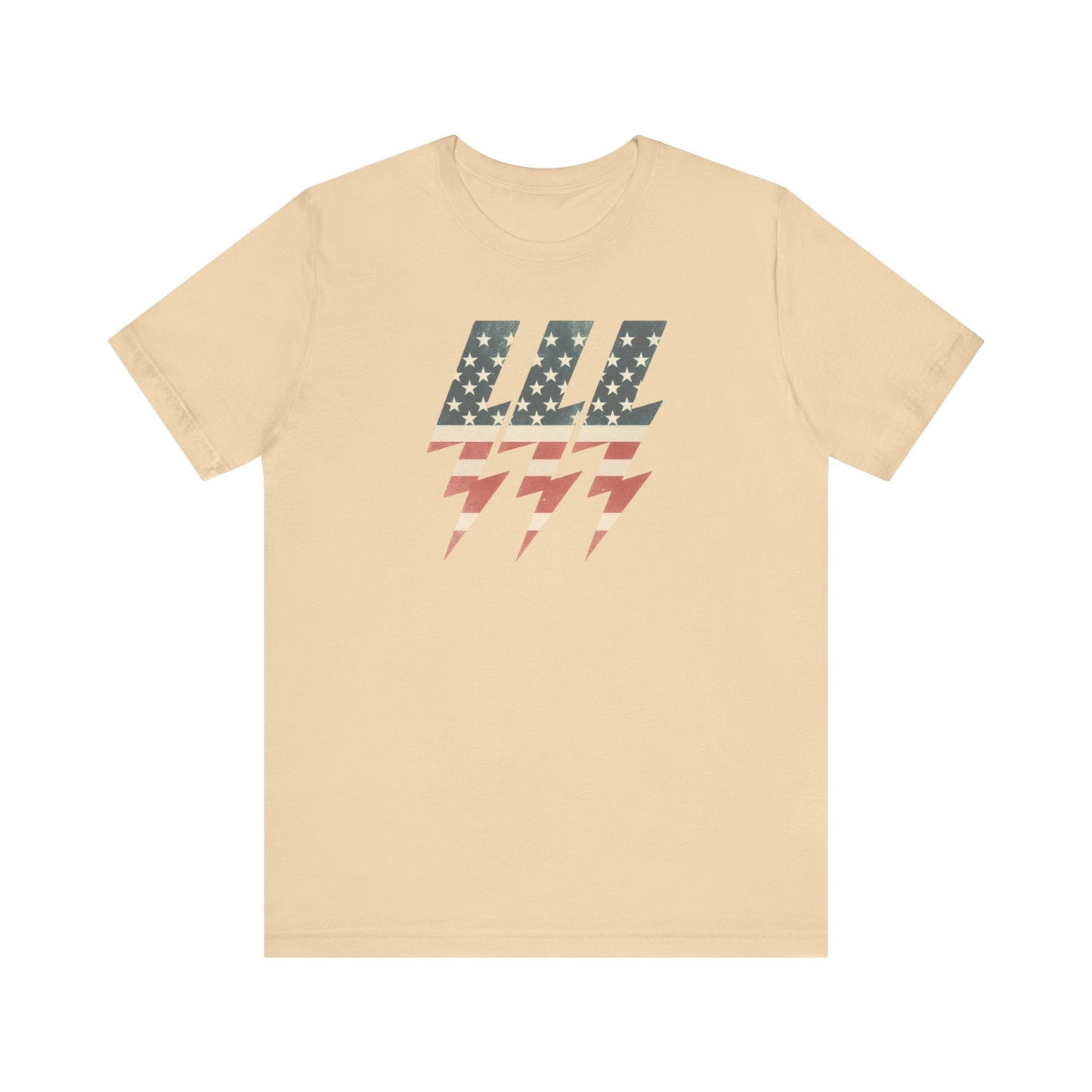 Power of Freedom Patriotic Lightning Bolt T-Shirt | Classic Unisex Fit 4th of July, Memorial Day, Labor Day, Great Gift