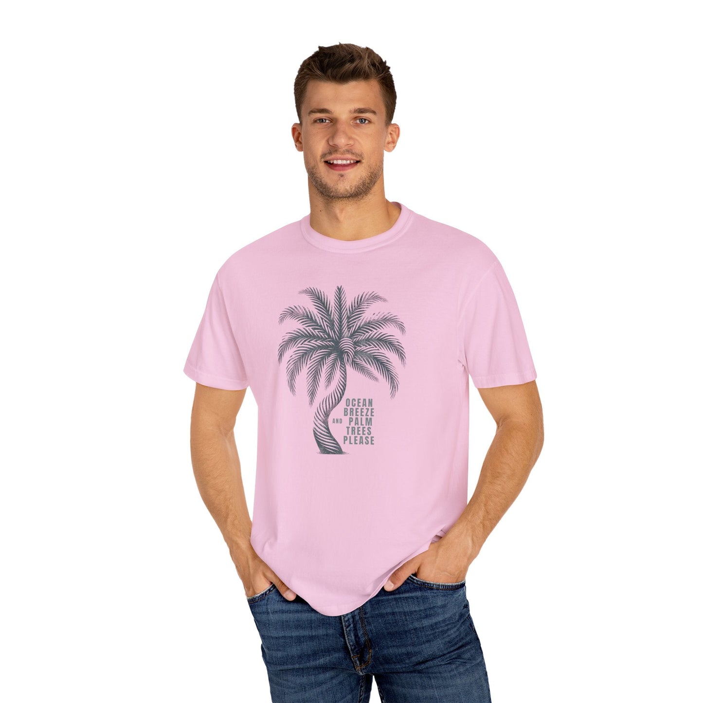 Ocean Breeze & Palm Trees: Enjoy Comfort with Our Cozy Cotton Tee Great Gift Tshirt