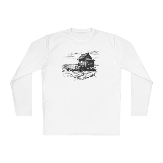 Island Hut Minimalist Long Sleeve UV Protection Shirt  Tropical Vibes Unisex Tee