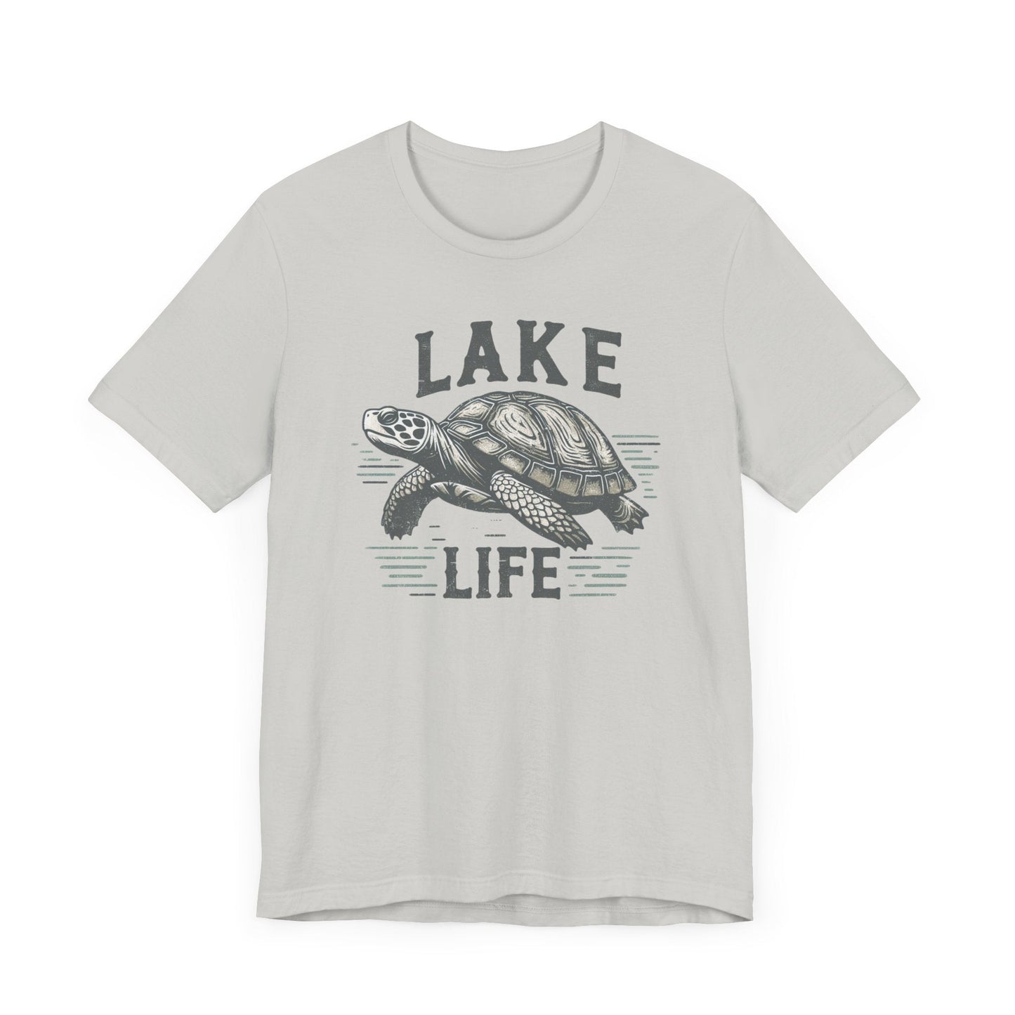 Living With The Turtle Lake Life Jersey Short Sleeve Tee - Soft Cotton Classic Nature Great Gift, Husband Gift, Wife Gift Fishing Shirt