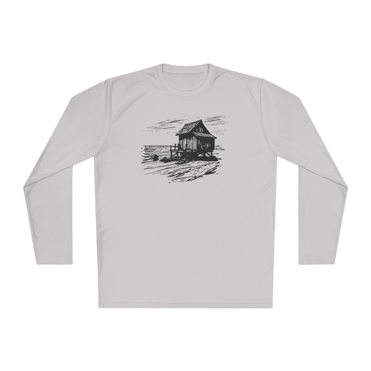 Island Hut Minimalist Long Sleeve UV Protection Shirt  Tropical Vibes Unisex Tee