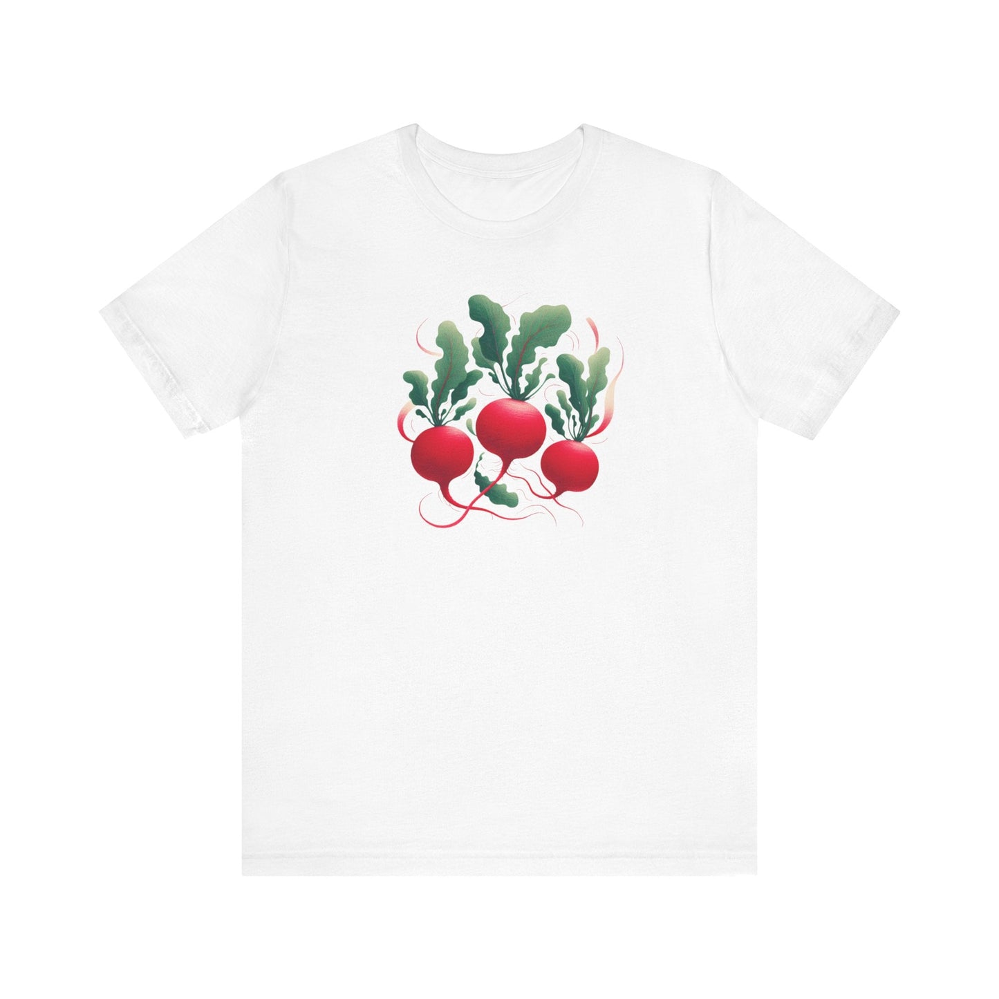 Radish Graphic Tee, Vegetable Screen Print Shirt, Clothing Foodie Gift Graphic Tshirt