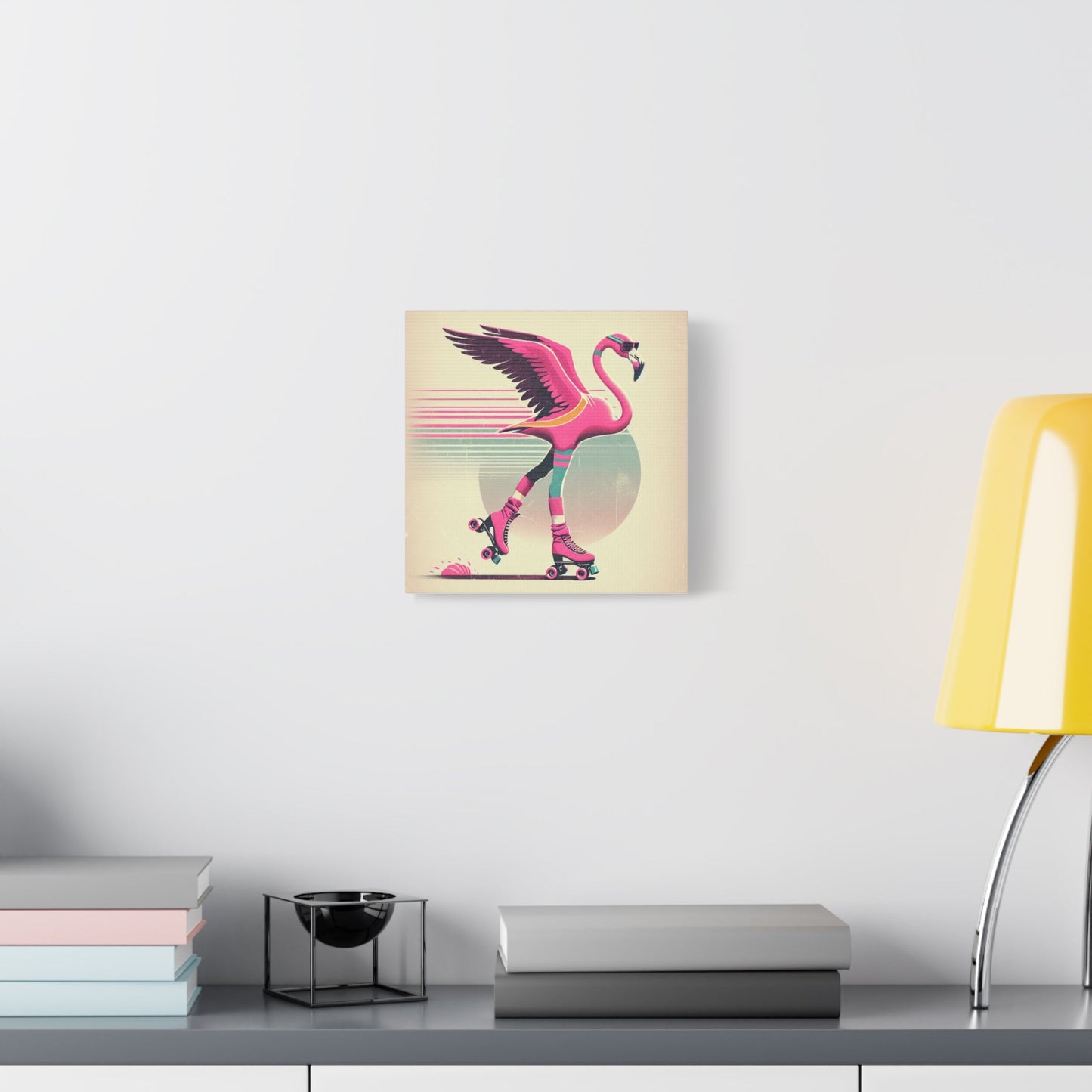 Living Life Right Flamingo Livin' Matte Canvas Picture, Stretched Great Gift, Sister Gift, Mom Gift, Daughter Gift, Mothers Day Gift