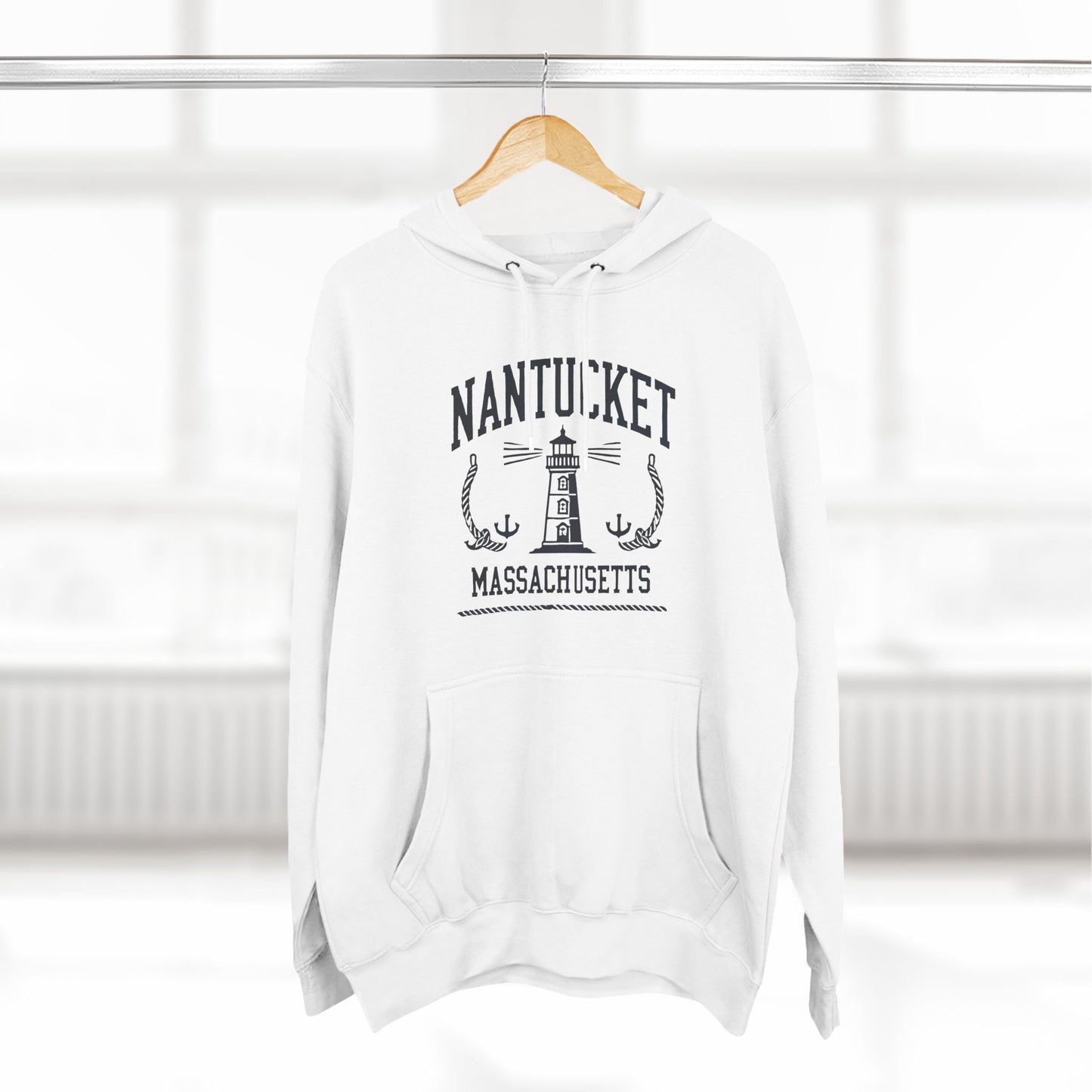 Nantucket Massachusetts Graphic Sweatshirt Coastal-Inspired Pullover