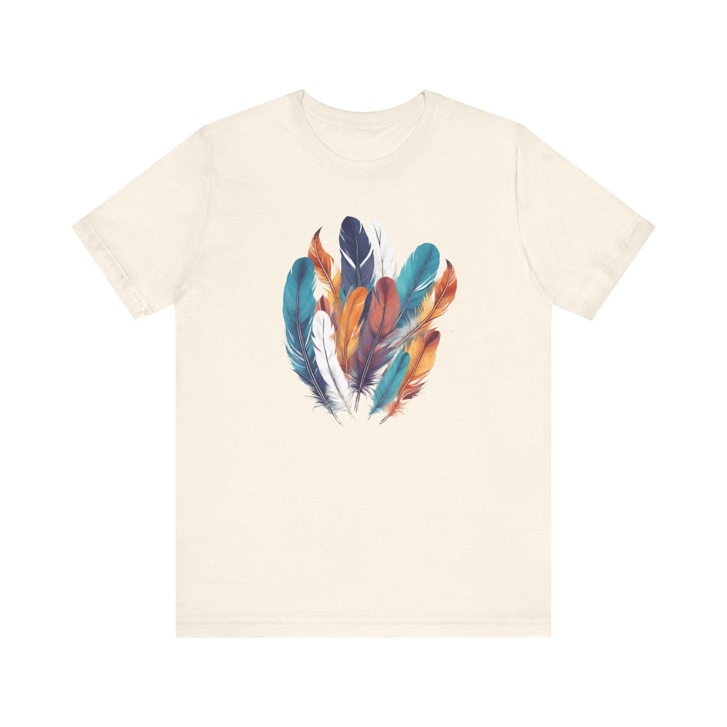 Feathers Shirt, Boho Bird Feather T-Shirt, Bird Lovers Tshirt, Water Color Bird Feather Tee, Feather Bouquet Tee, Women Feather Shirt