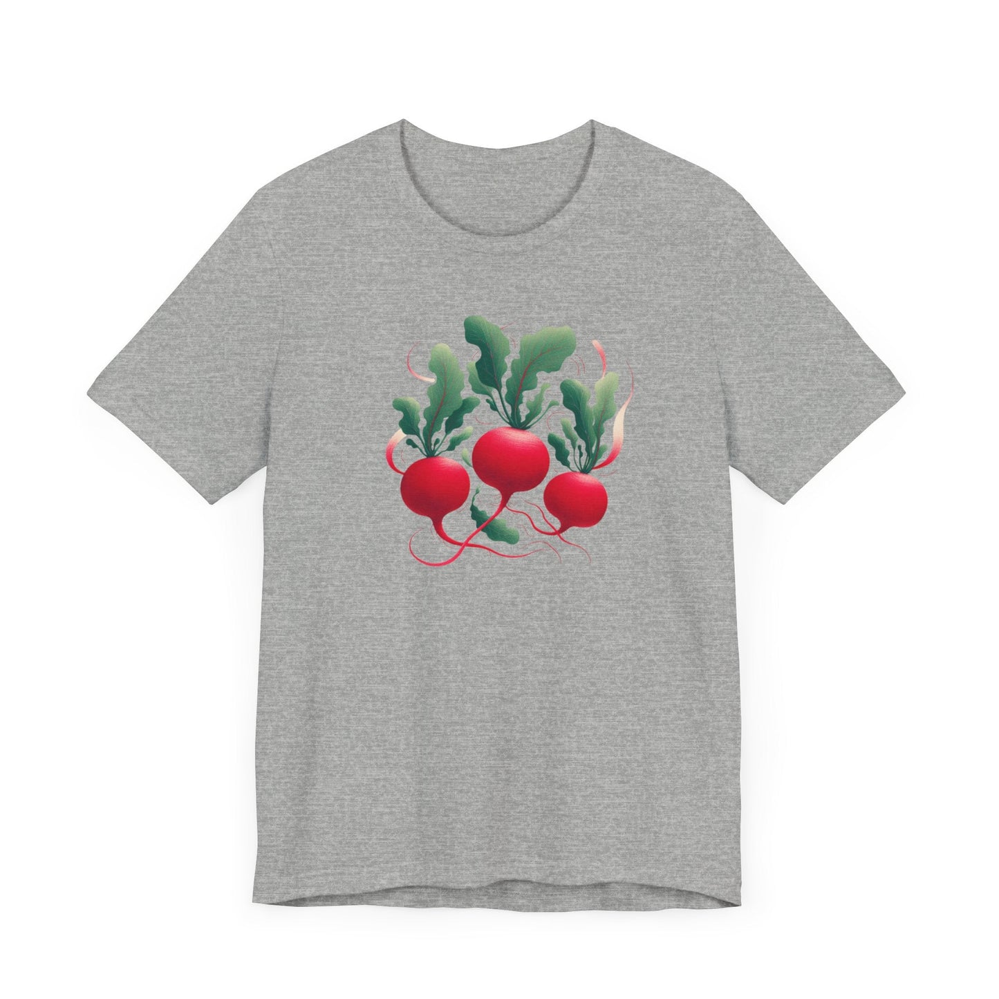 Radish Graphic Tee, Vegetable Screen Print Shirt, Clothing Foodie Gift Graphic Tshirt