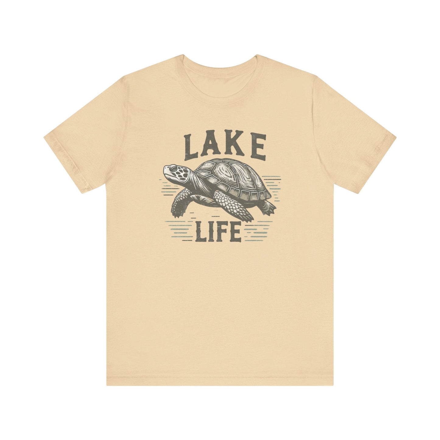 Living With The Turtle Lake Life Jersey Short Sleeve Tee - Soft Cotton Classic Nature Great Gift, Husband Gift, Wife Gift Fishing Shirt