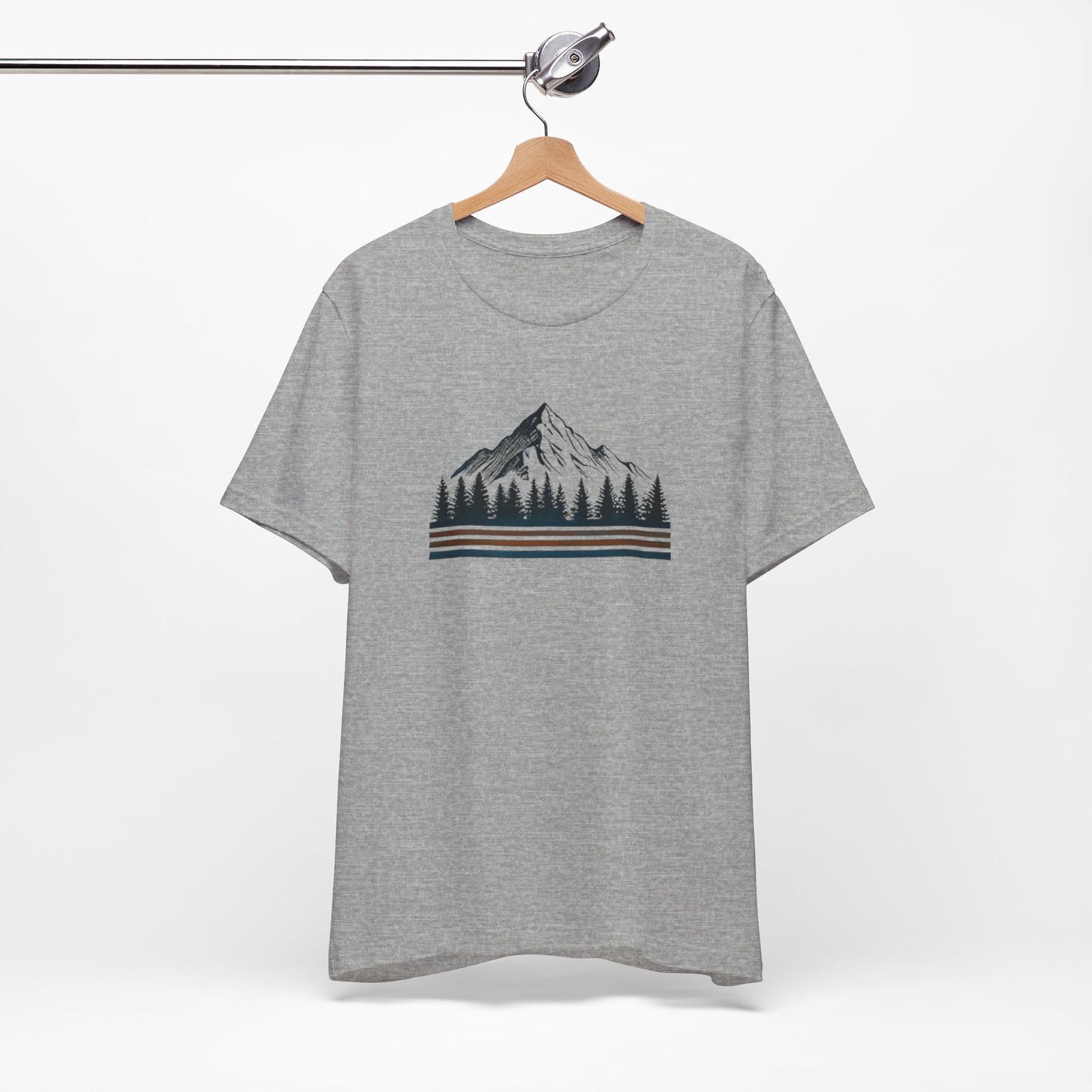 Mountainscape Graphic Shirt | Nature & Outdoor Seekers Unisex Jersey Short Sleeve Tee