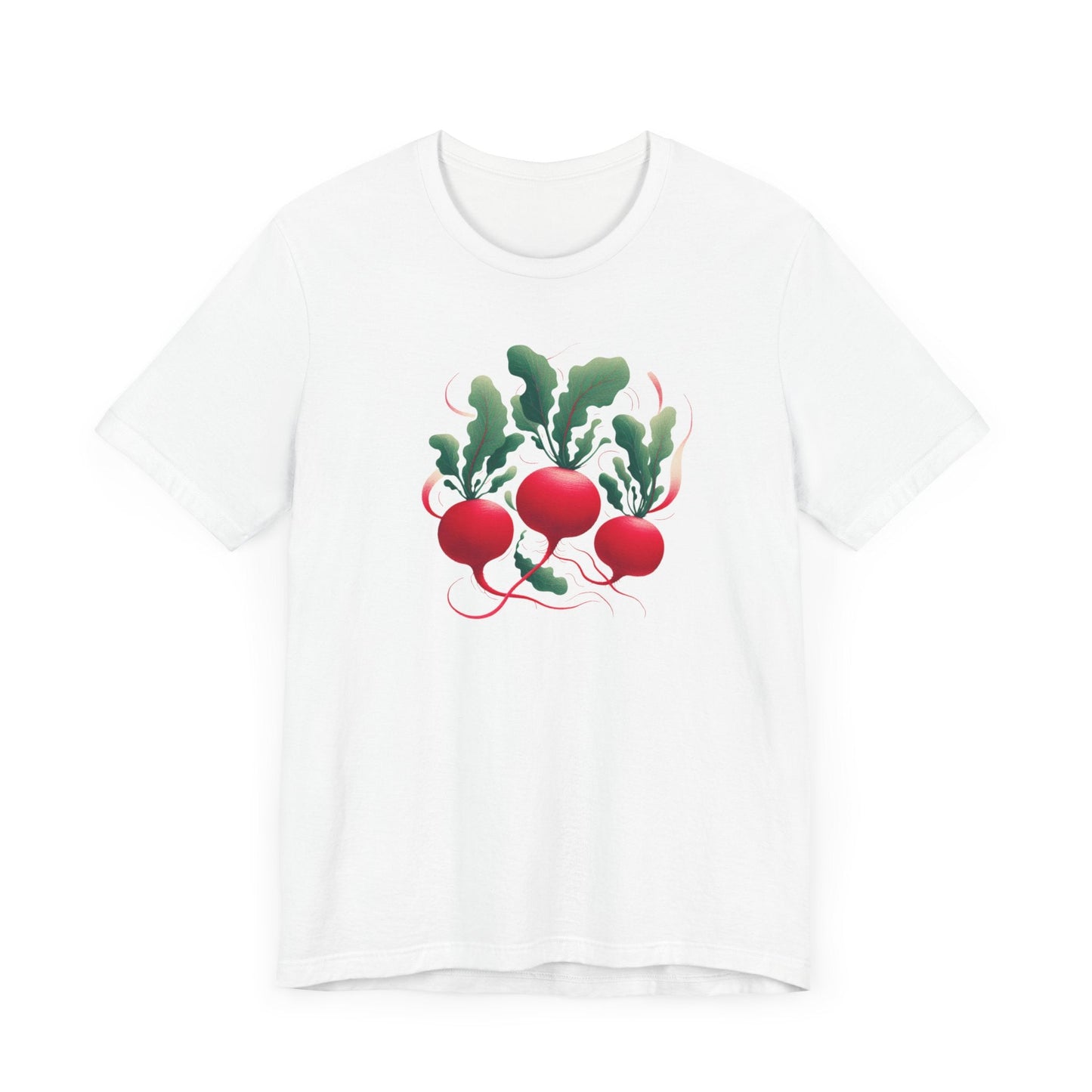 Radish Graphic Tee, Vegetable Screen Print Shirt, Clothing Foodie Gift Graphic Tshirt