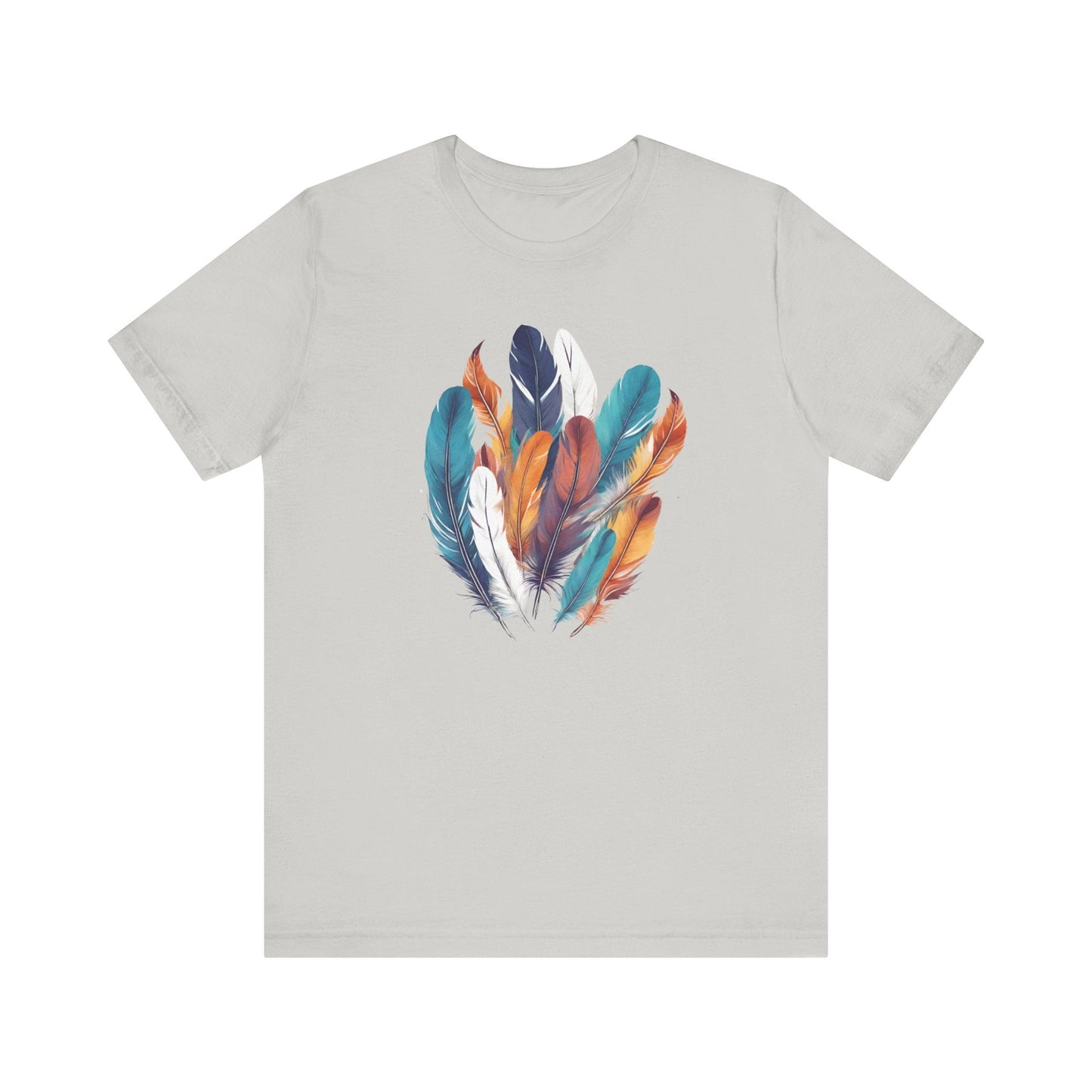 Feathers Shirt, Boho Bird Feather T-Shirt, Bird Lovers Tshirt, Water Color Bird Feather Tee, Feather Bouquet Tee, Women Feather Shirt