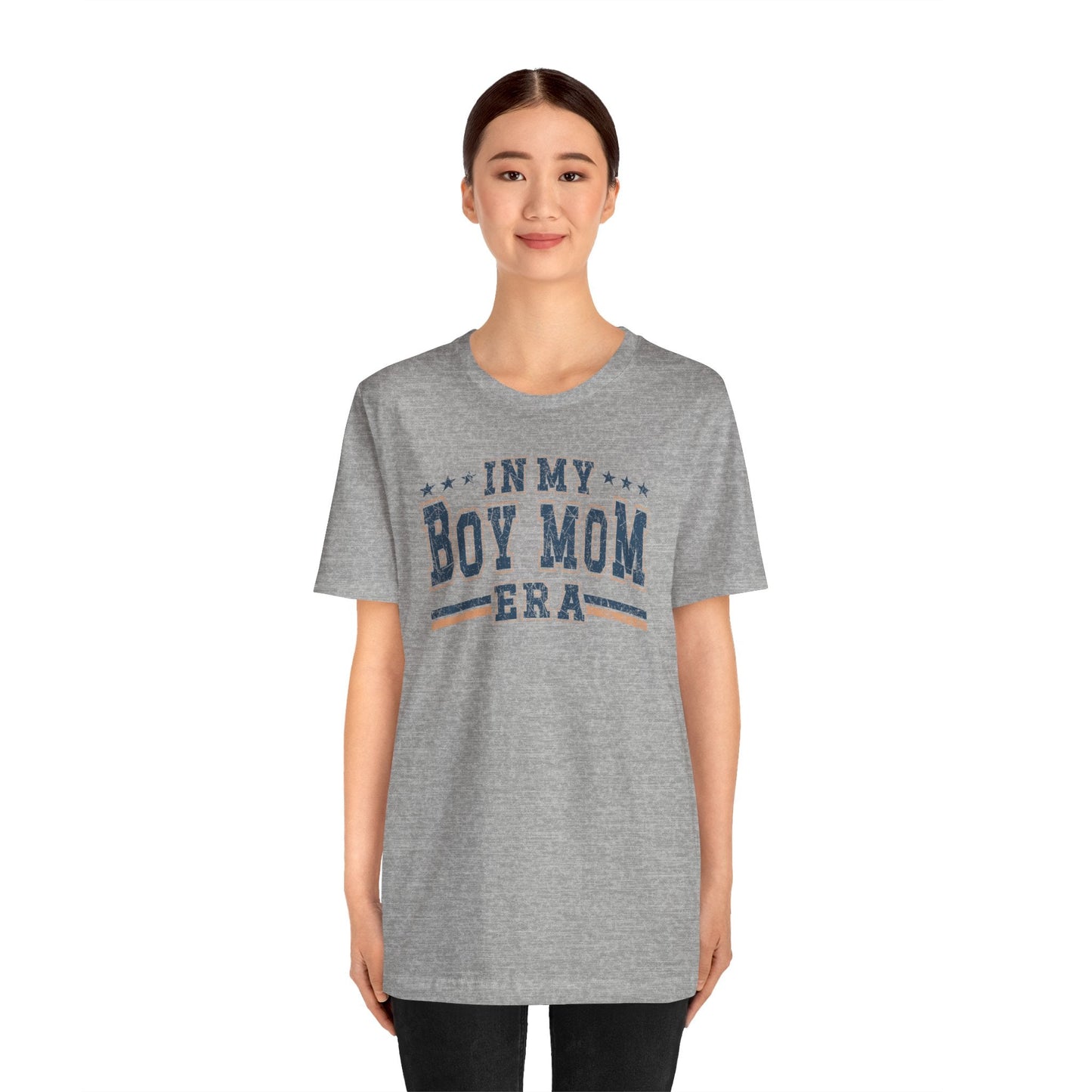 In My Boy Mom Era Tee – Comfortable & Stylish Womens Short Sleeve Crewneck Cotton T-Shirt Mom Gift, Mothers Day Gift