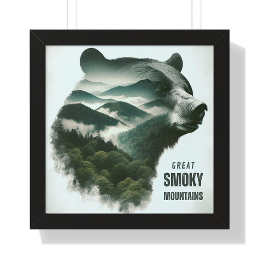 Great Smoky Mountains Framed Vertical Poster Premium Quality Black Frame Great Gift, Outdoors, Husband Gift, Teacher Gift, Wife Gift