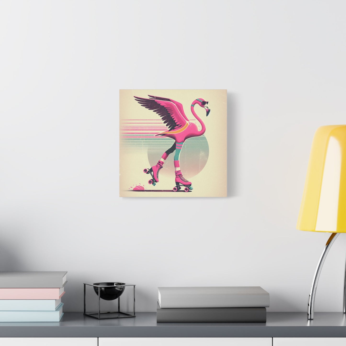 Living Life Right Flamingo Livin' Matte Canvas Picture, Stretched Great Gift, Sister Gift, Mom Gift, Daughter Gift, Mothers Day Gift