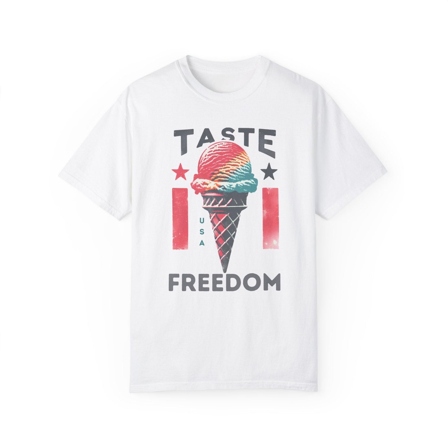 Patriotic Ice Cream Cone Tee - Show Your Spirit with Comfort Colors 1717 4th of July, Labor Day, Memorial Day