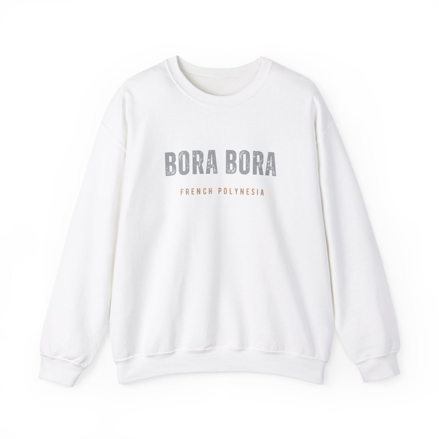 Bora Bora Unisex Heavy Blend Crewneck Sweatshirt Cozy and Durable Comfort Vacation Travel Destination Shirt Great Gift