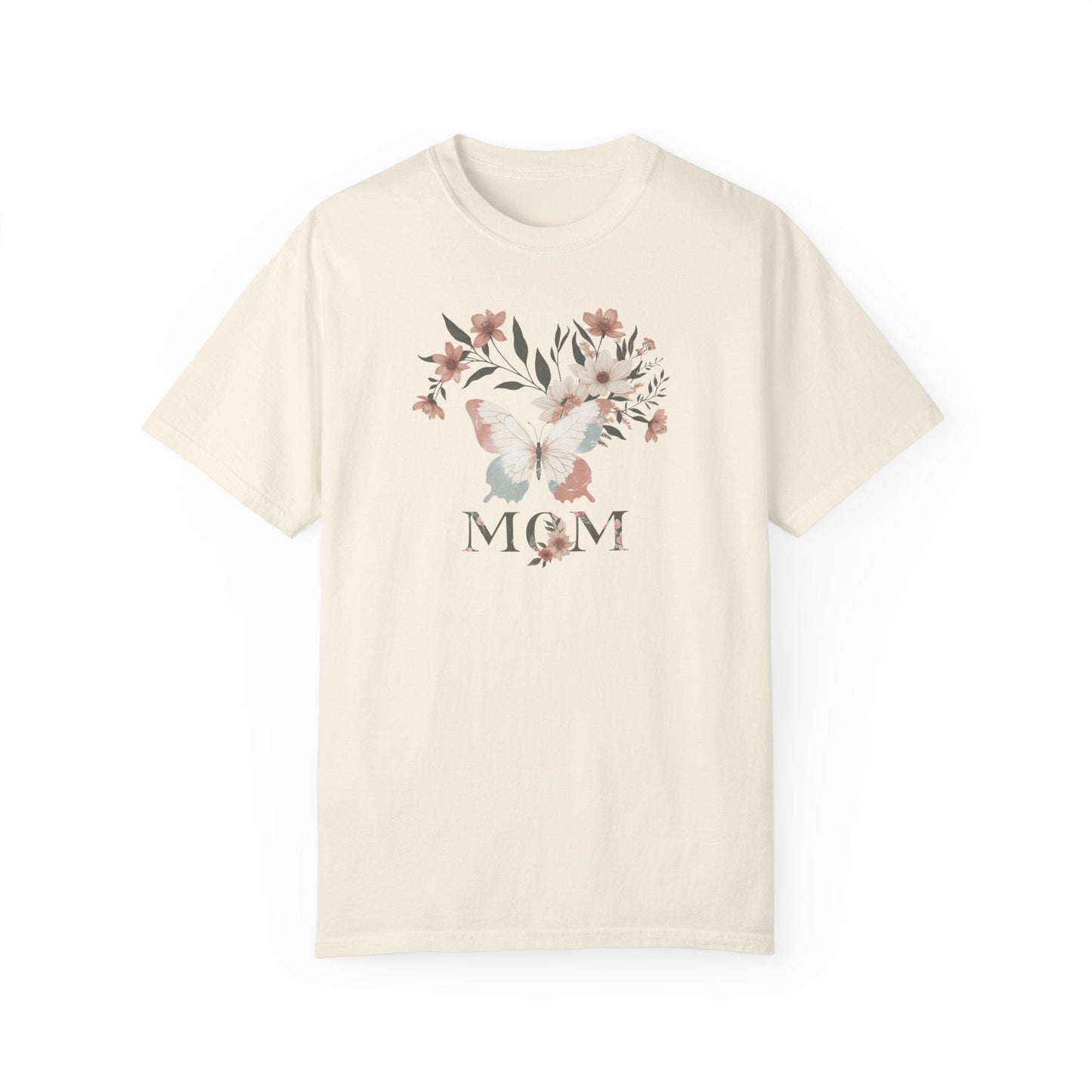 Mom Life in Full Bloom Soft Colored Boho Inspired Garment-Dyed T-shirt Great Gift, Mom Gift, Mothers Day Gift, Wife Gift, Sister Gift