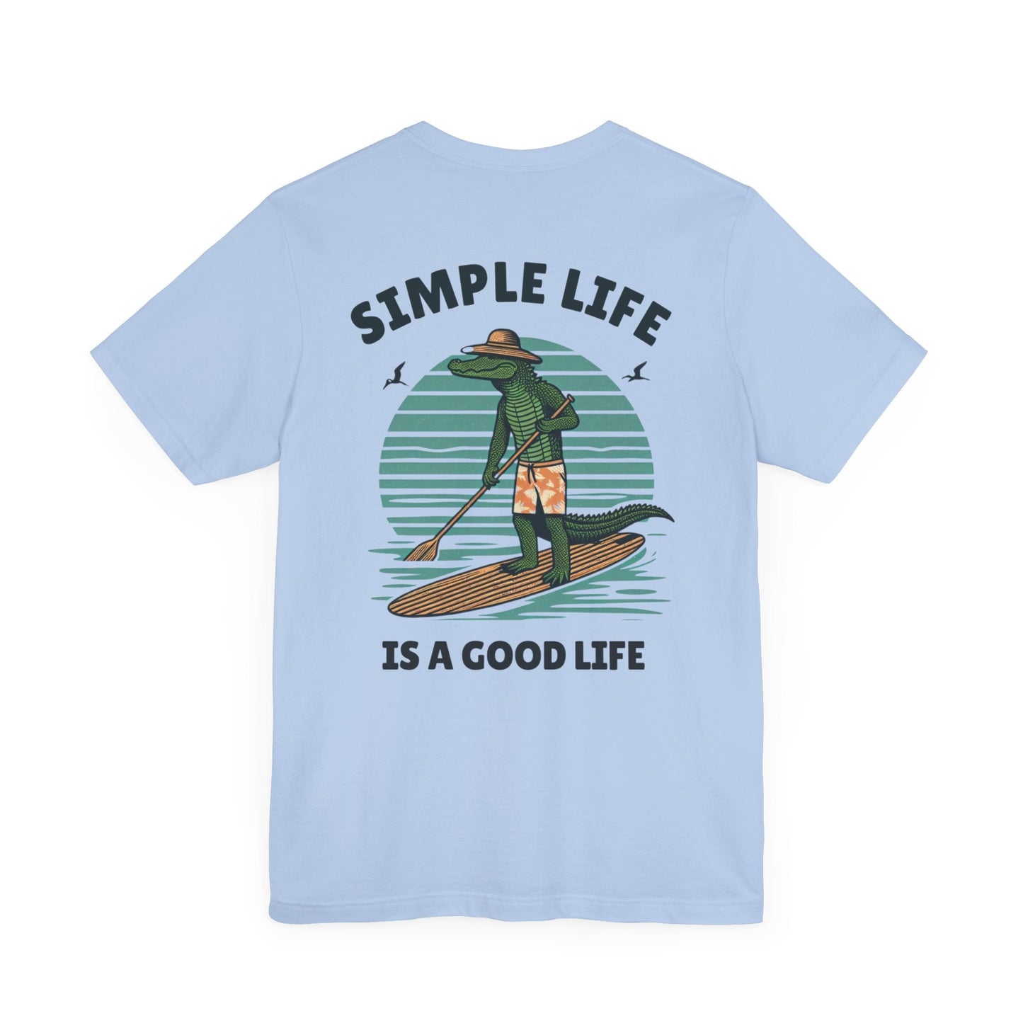 Livin the Simple Life Alligator Graphic Tee Vacation Shirt Beach Vibes Destination Shirt Great Gift Idea